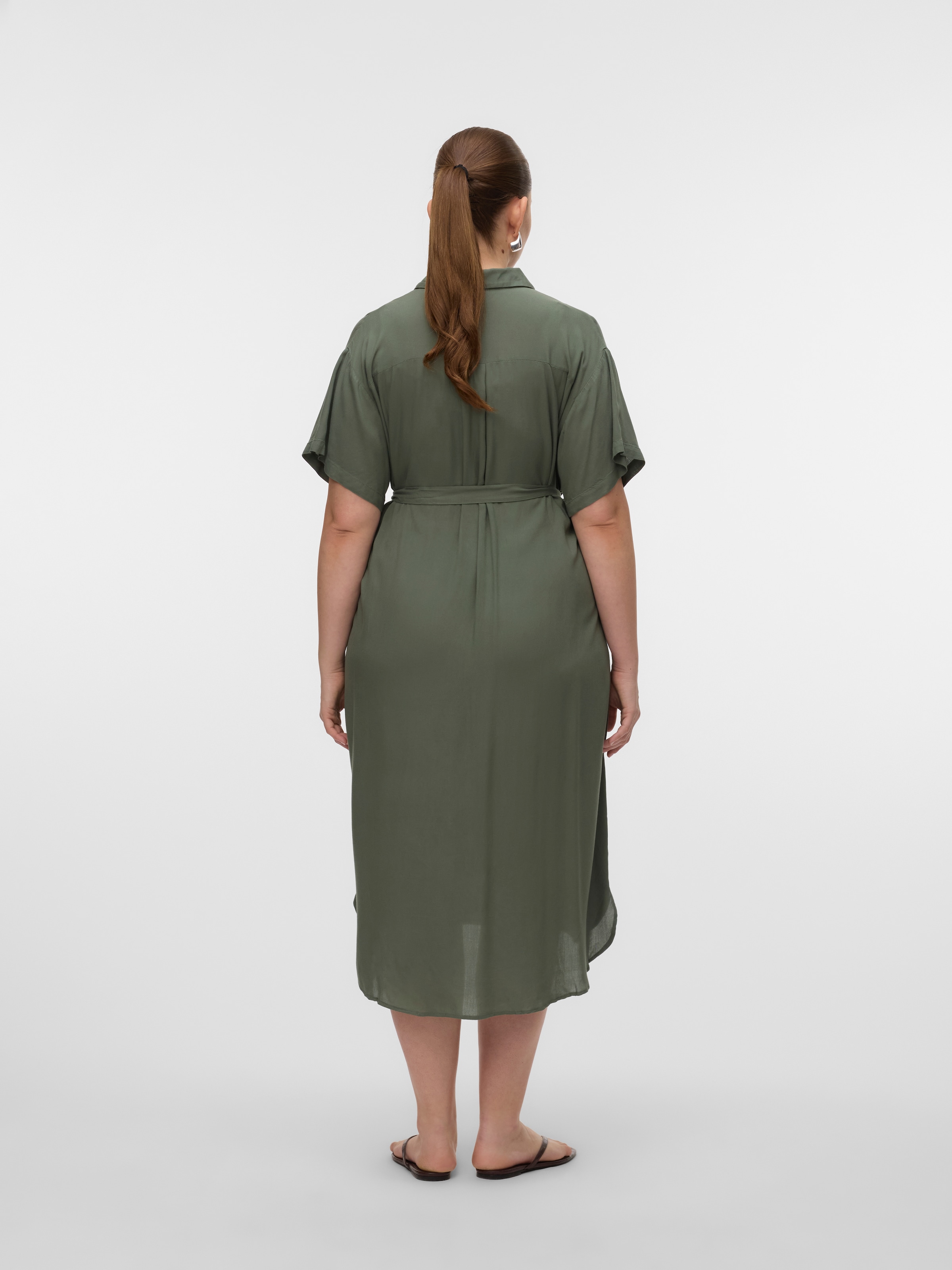 Vero Moda Curve Hemdblusenkleid »VMBUMPY SS SHIRT DRESS WVN GA CUR«
