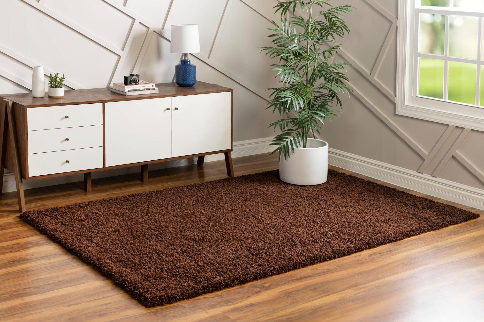 Myflair Möbel & Accessoires Hochflor-Teppich »Shaggy Shag Lagerräumung«, rechteckig, 38 mm Höhe, gewebt, Uni Farben, ideal im Wohnzimmer & Schlafzimmer