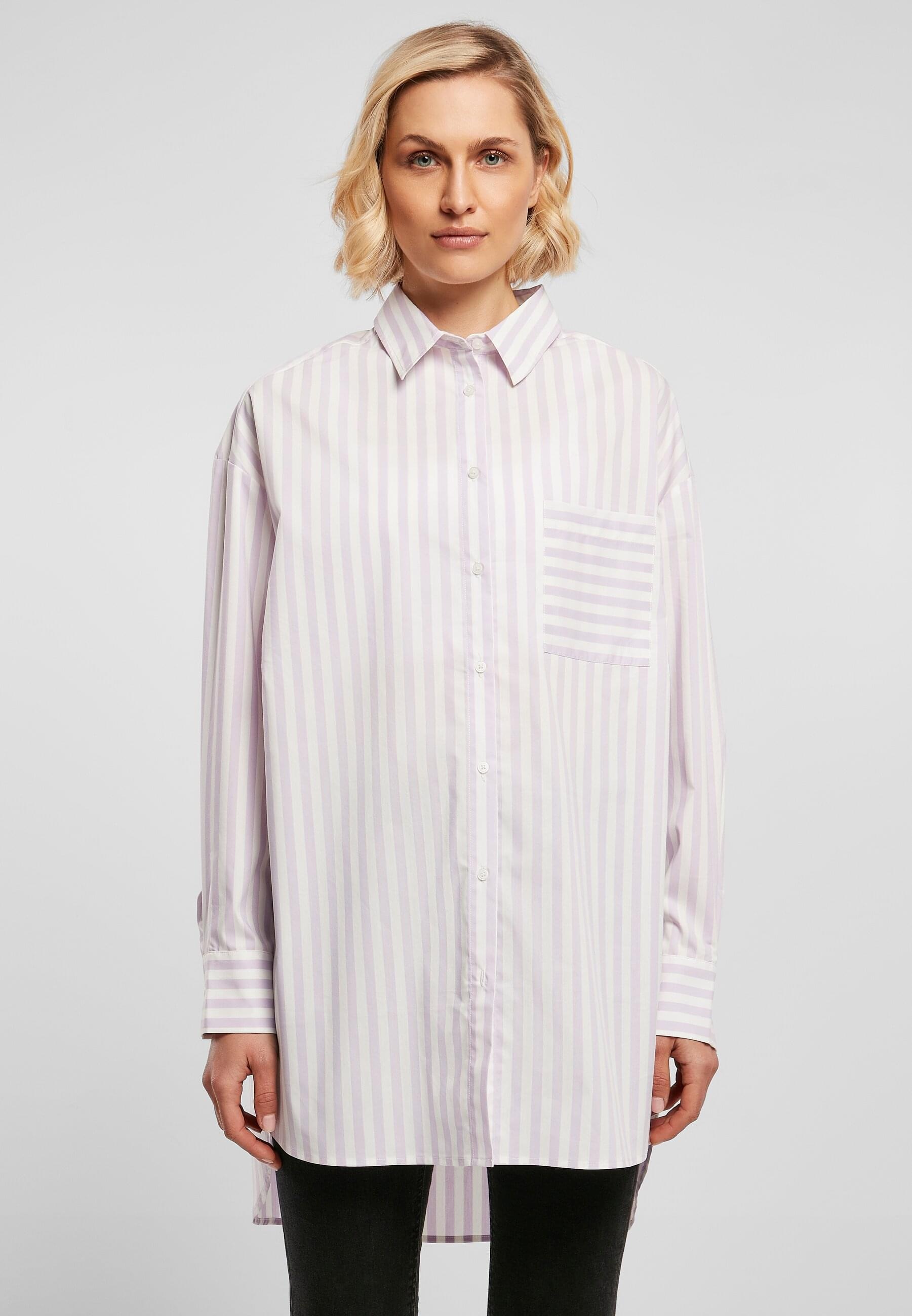 URBAN CLASSICS Klassische Bluse »Urban Classics Damen Ladies Oversized Stripe Shirt«