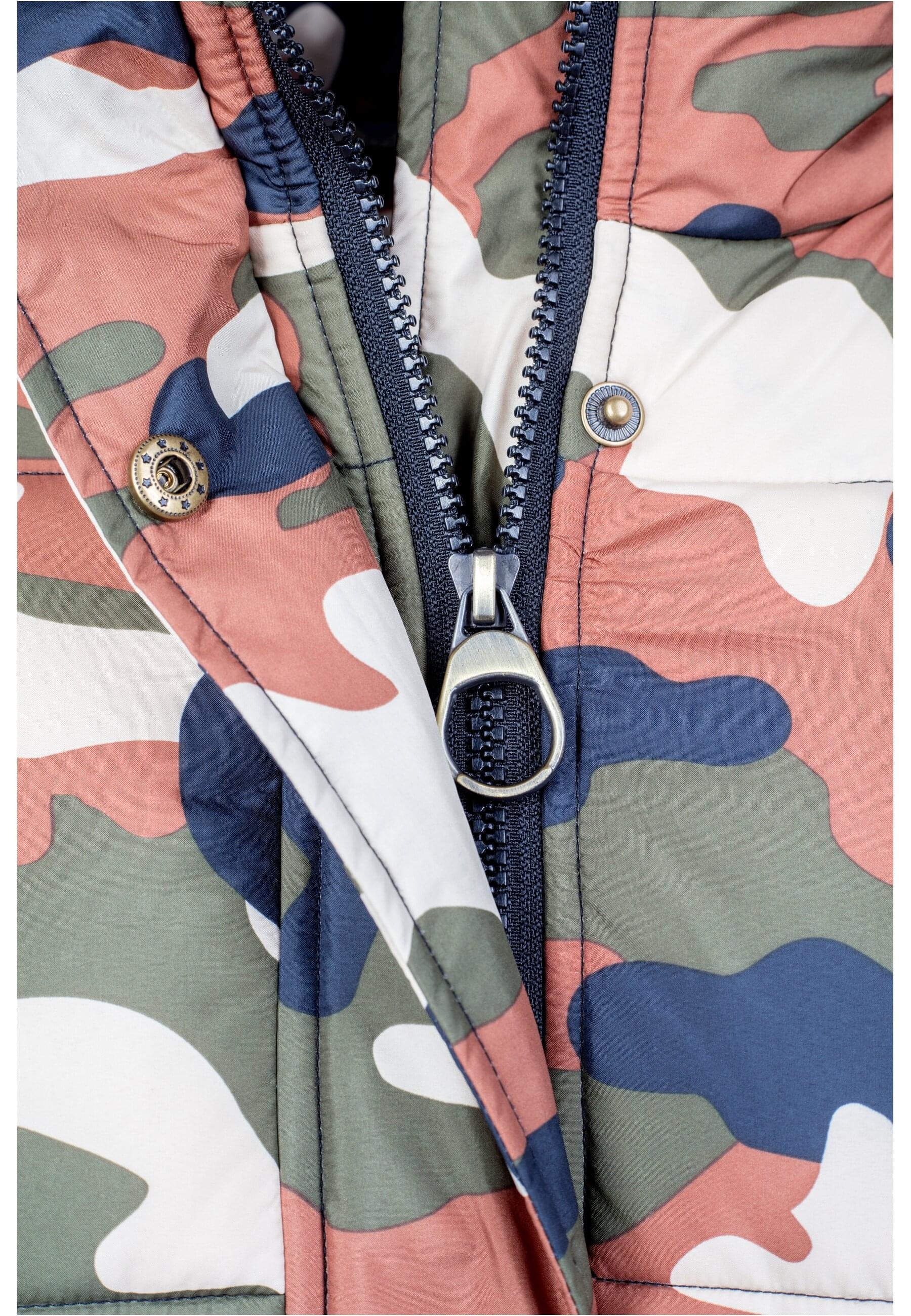 URBAN CLASSICS Winterjacke »Urban Classics Damen Ladies Boyfriend Camo Puffer Jacket« 1 Stk. tlg. mit Kapuze