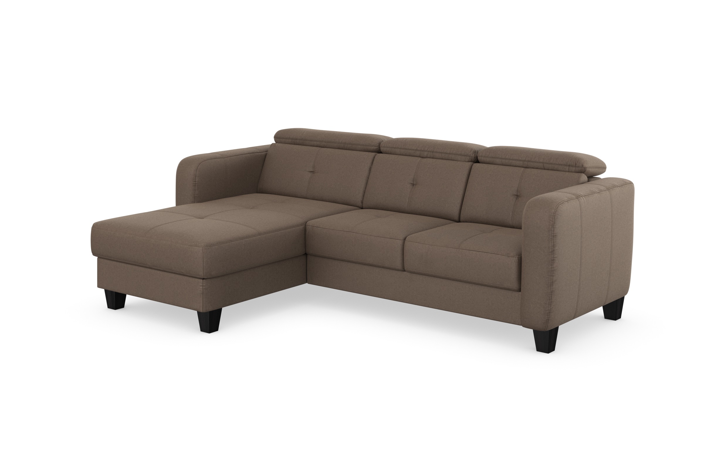 sit&more Ecksofa »Belluci L-Form«, inklusive Federkern, wahlweise mit Bettfunktion und Bettkasten