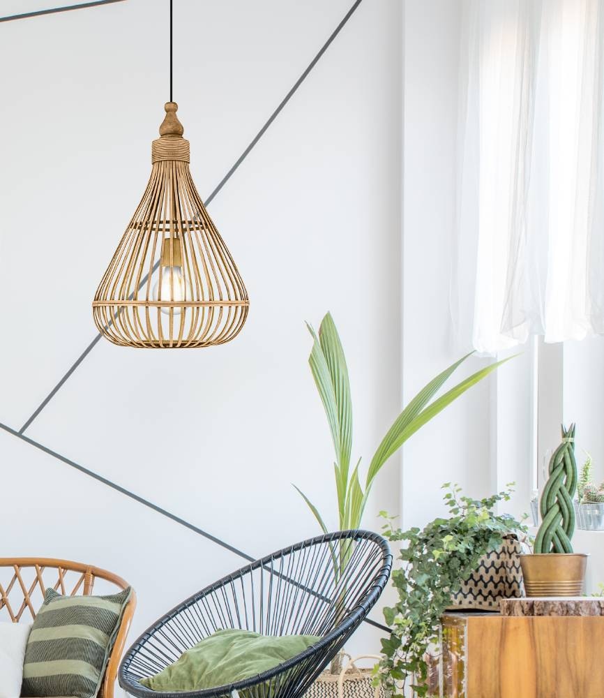 EGLO Hängeleuchte »AMSFIELD«, 1 flammig, Leuchtmittel E27 | ohne Leuchtmittel, Hängelampe Esstisch, Esszimmerlampe, Hängeleuchte, Lampe, E27, Ø 35 cm