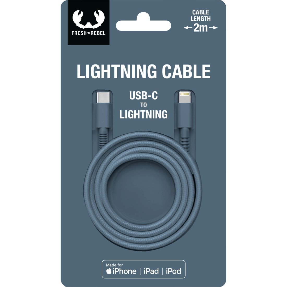 Fresh´n Rebel Smartphone-Kabel »USB-C - Lightning-Kabel "Fabriq", 2m«, USB Typ C-Lightning, 200 cm