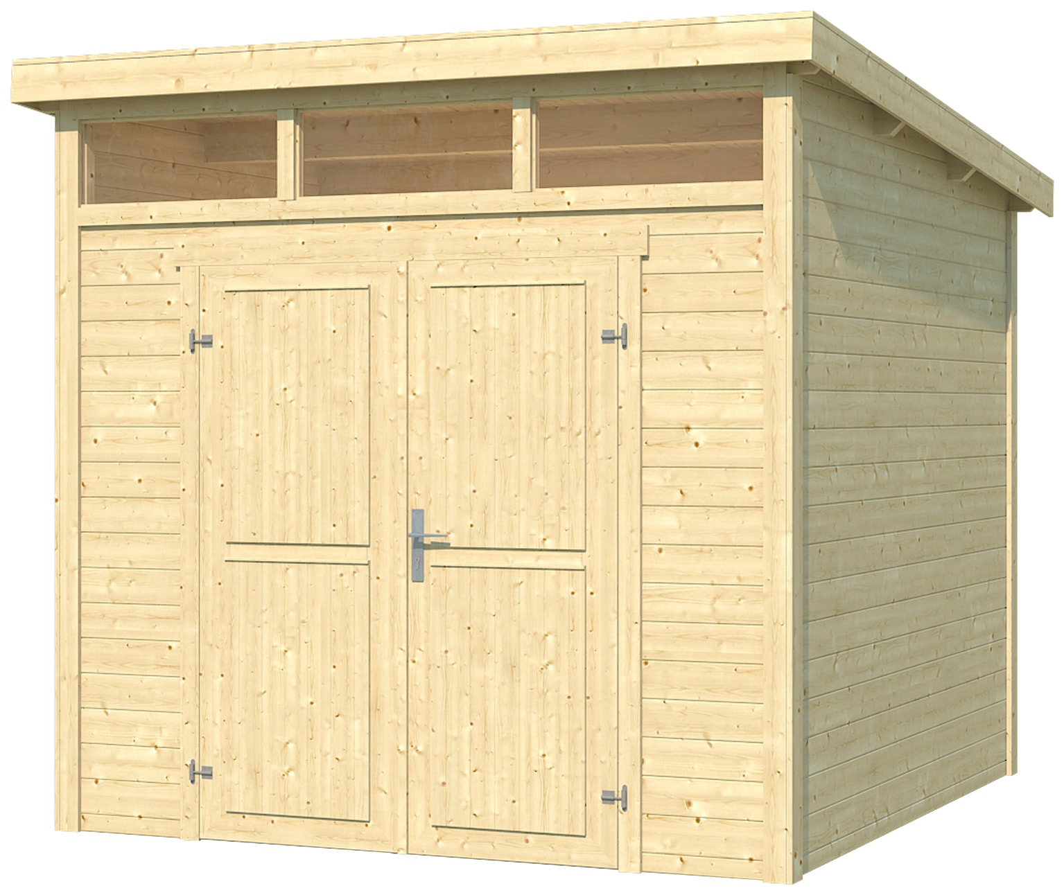 LASITA MAJA Gartenhaus »Kibo 3«, Blochbohlenhaus 28mm, Fundamentmass 2500x2500, Naturbelassen