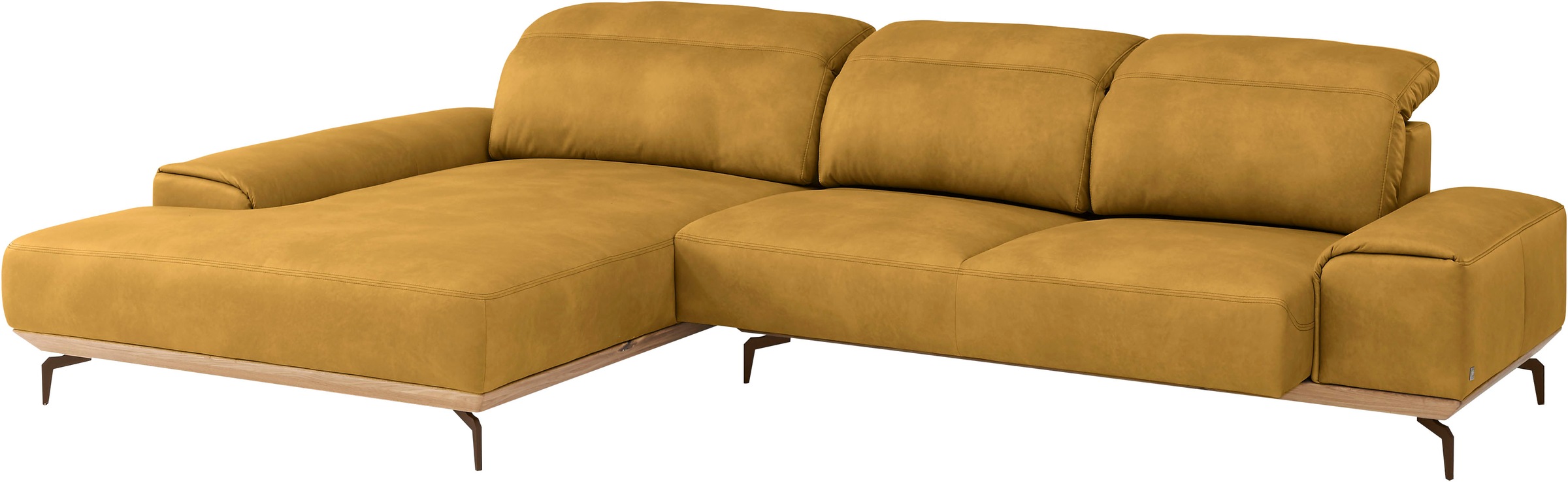 Musterring Wohnlandschaft »MR 2490«, Bronze-Fuß Sitzhöhe 46cm, wahlweise mit Funktionen, Maße 342 x 207 cm