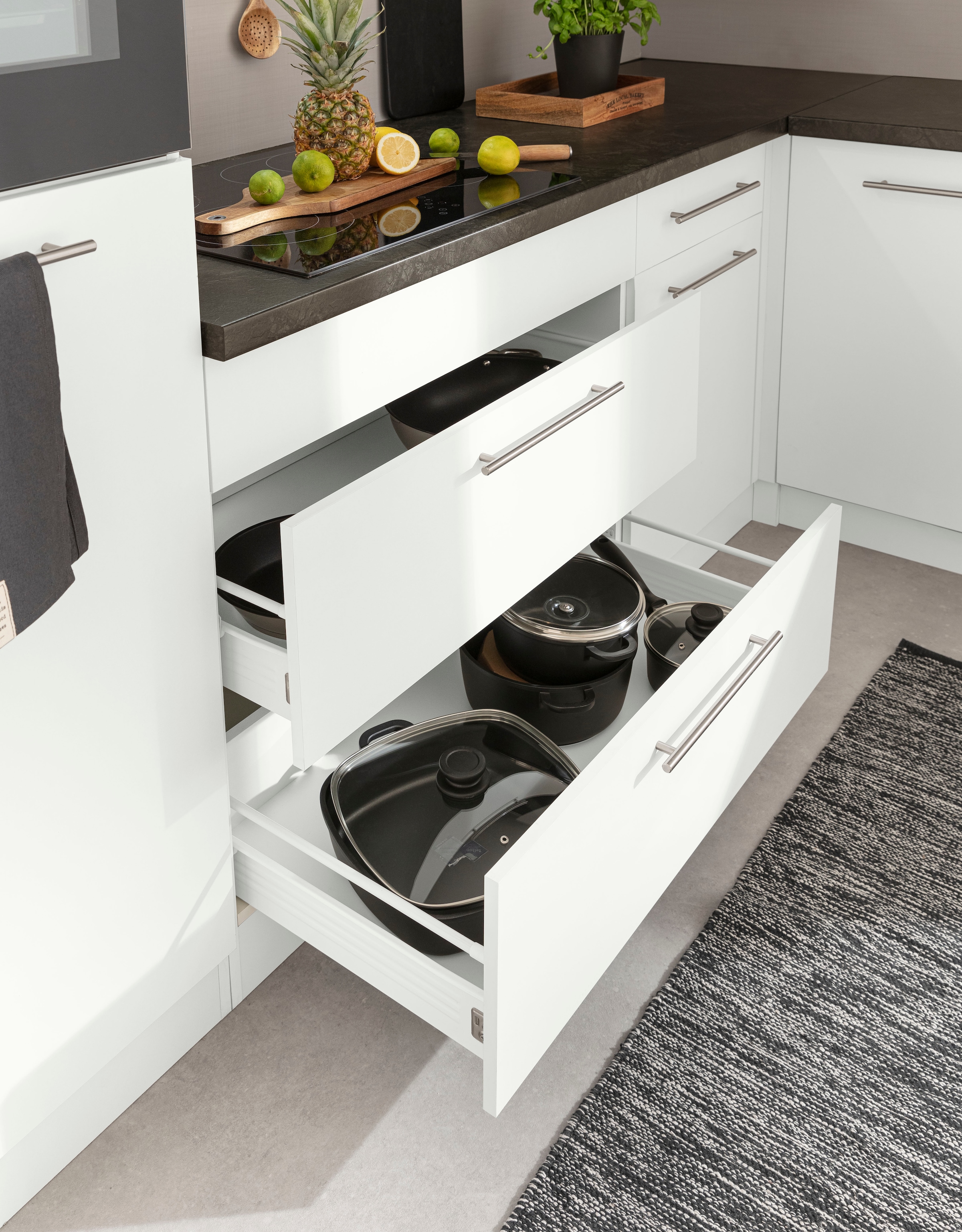 wiho Küchen Winkelküche »Unna« ohne E-Geräte, Stellbreite 260 x 220 cm