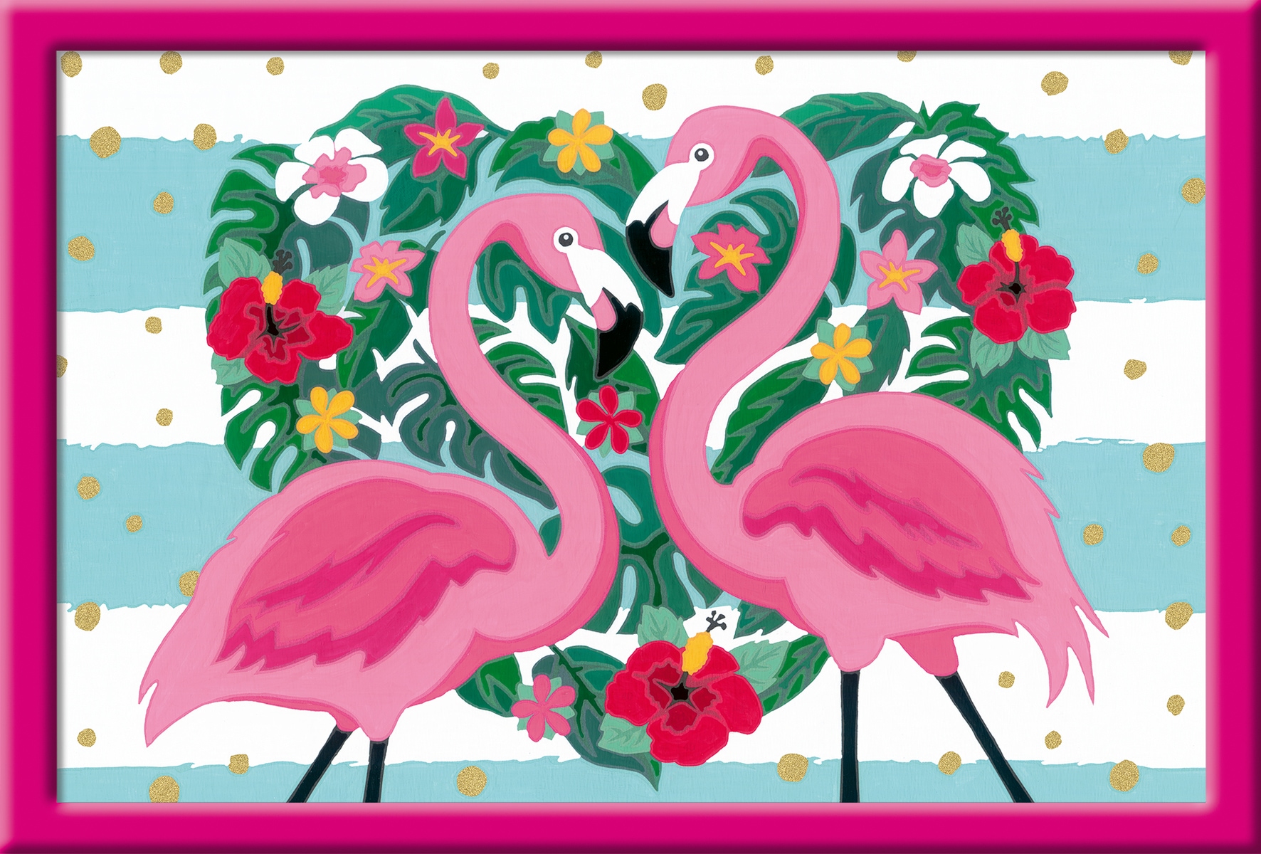 Ravensburger Malen nach Zahlen »Liebenswerte Flamingos«, Made in Europe