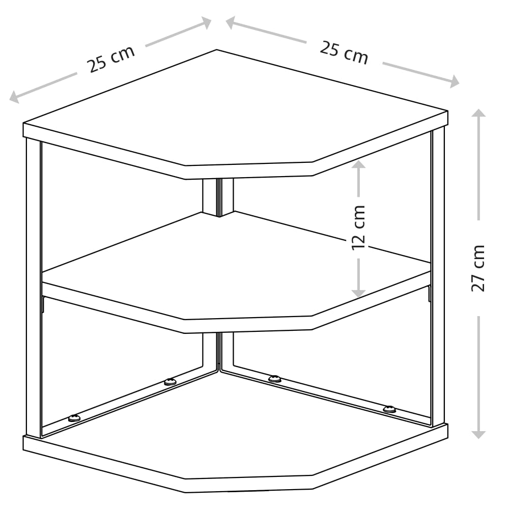 KESPER® Eckregal »Eck-Küchenregal, Spanplatte, FSC«, (1 St.)