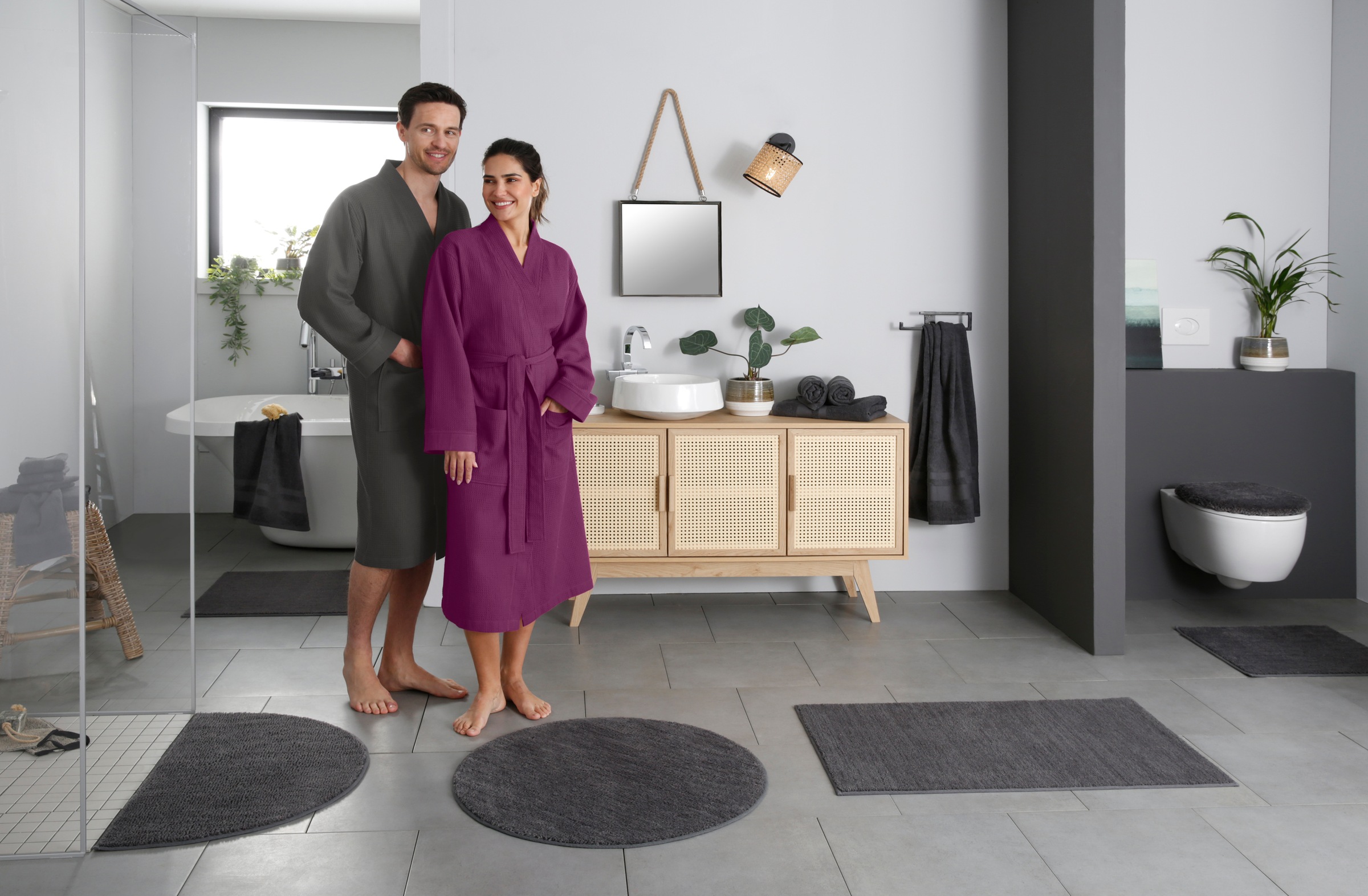 my home Badematte »Vanessa, Badvorleger, Badezimmer Teppich«, rutschhemmend günstig online kaufen