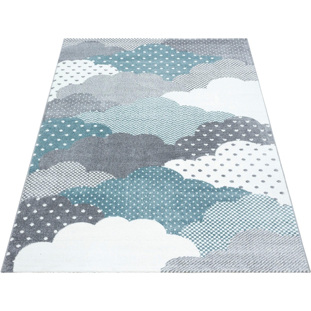 Ayyildiz Teppiche Kinderteppich »Bambi 820«, rechteckig, 11 mm Höhe, Wolken Motiv, Kurzflor
