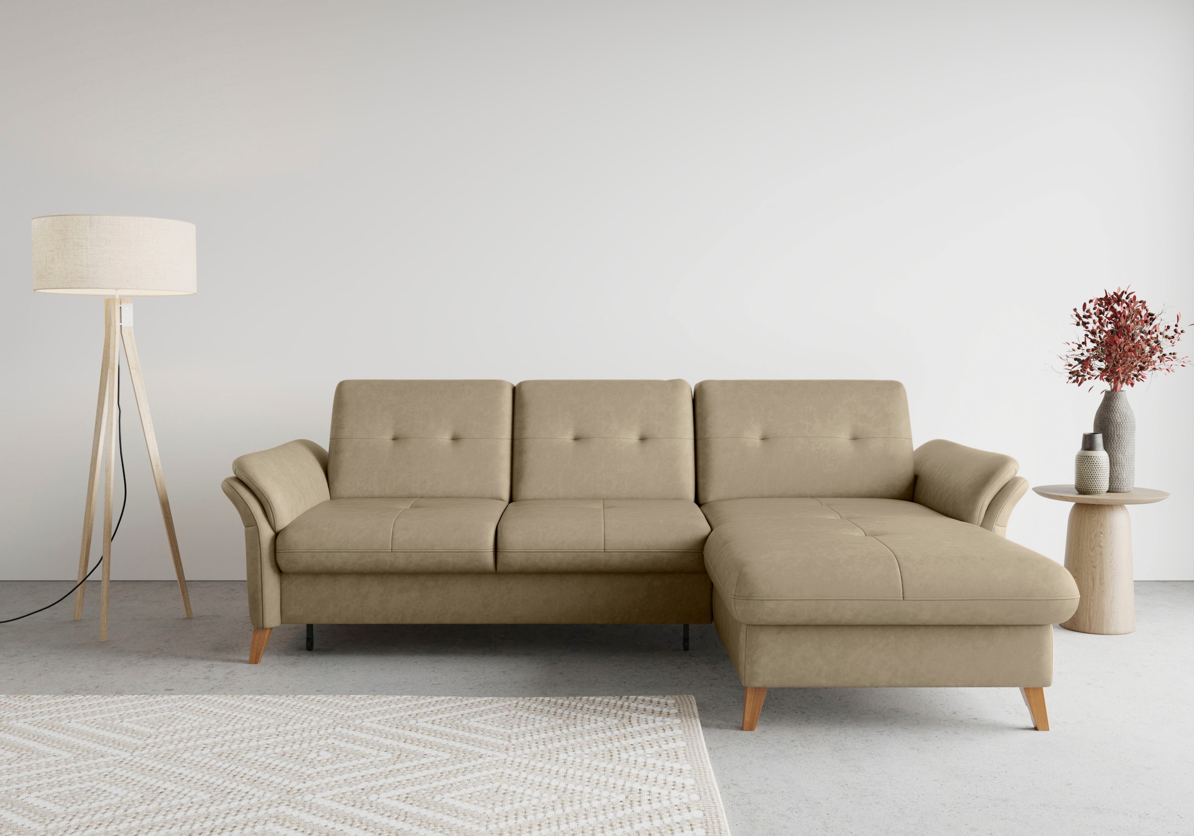 sit&more Ecksofa »Göteborg« Sitztiefenverstellung und Federkern, wahlweise günstig online kaufen