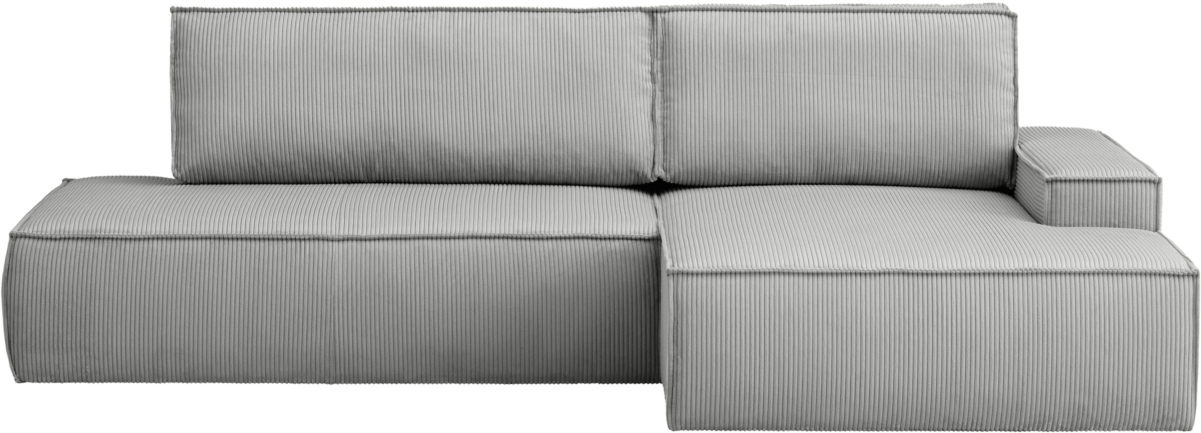 Home affaire Ecksofa »SHERWOOD, Schlafsofa in L-Form offen (275cm), Cord, Leinenoptik«, Schlaffunktion und Bettkasten, Kedernaht, hoher Sitz- & Liegekomfort