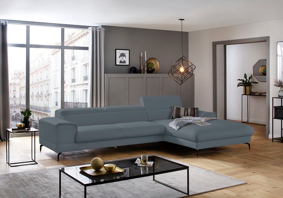 W.SCHILLIG Ecksofa »piedroo, Designsofa mit tollem Sitzkomfort, bequem, L-F günstig online kaufen