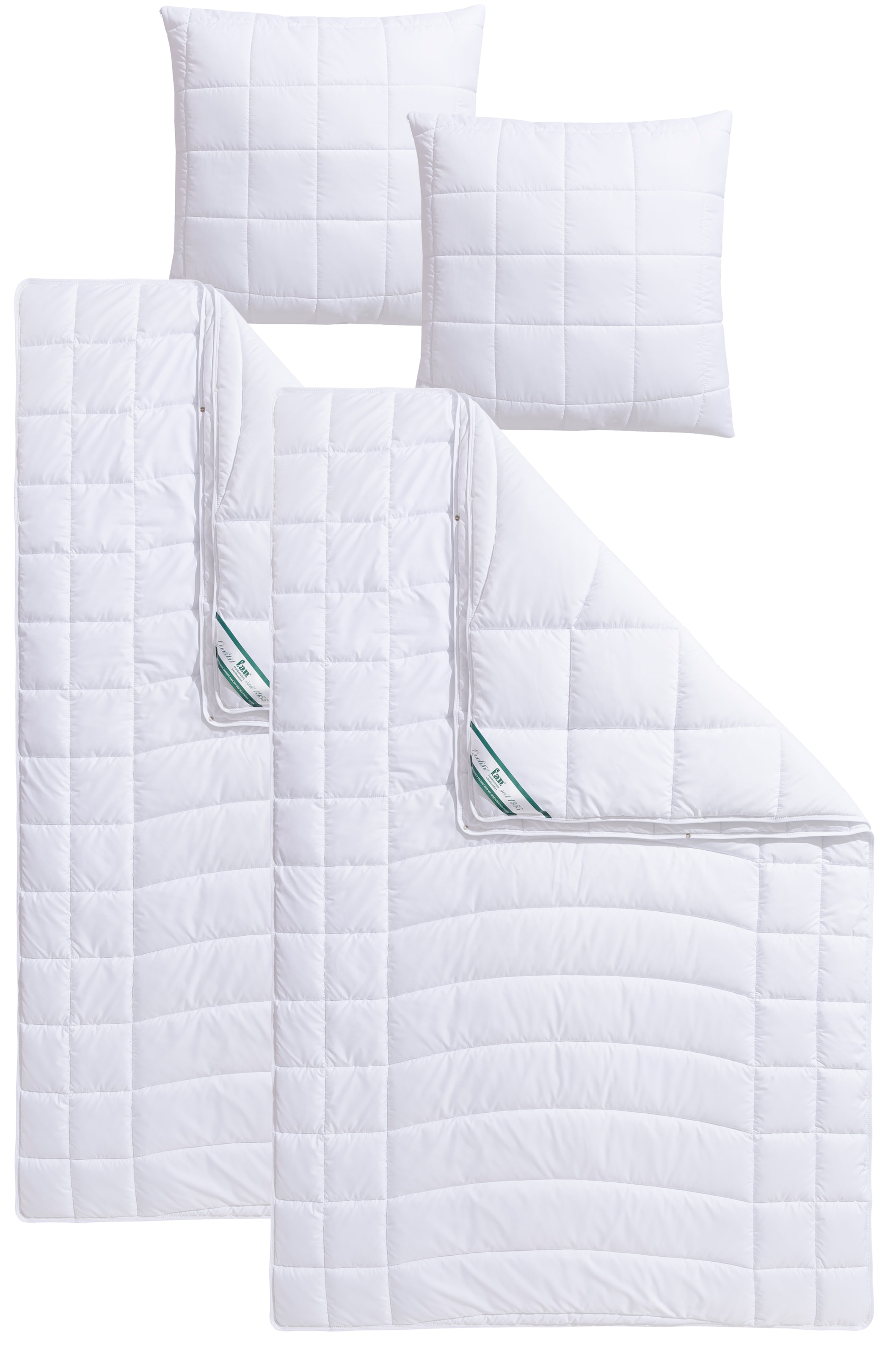 fan Microfaserbettdecke + Kopfkissen »Warmmax«, (Spar-Set), kuscheliges Schlafgefühl, kochfeste Qualität