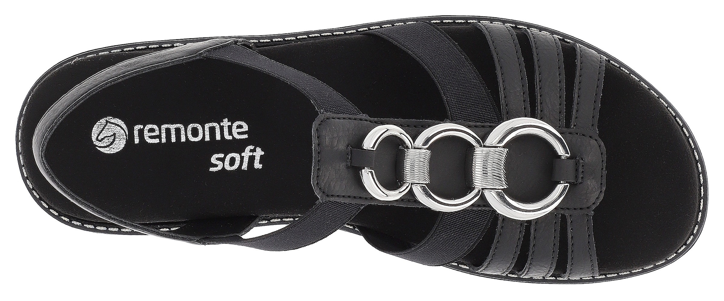 Remonte Sandale  , Sommerschuh, Sandalette, Keilabsatz, mit praktischen Gummizügen