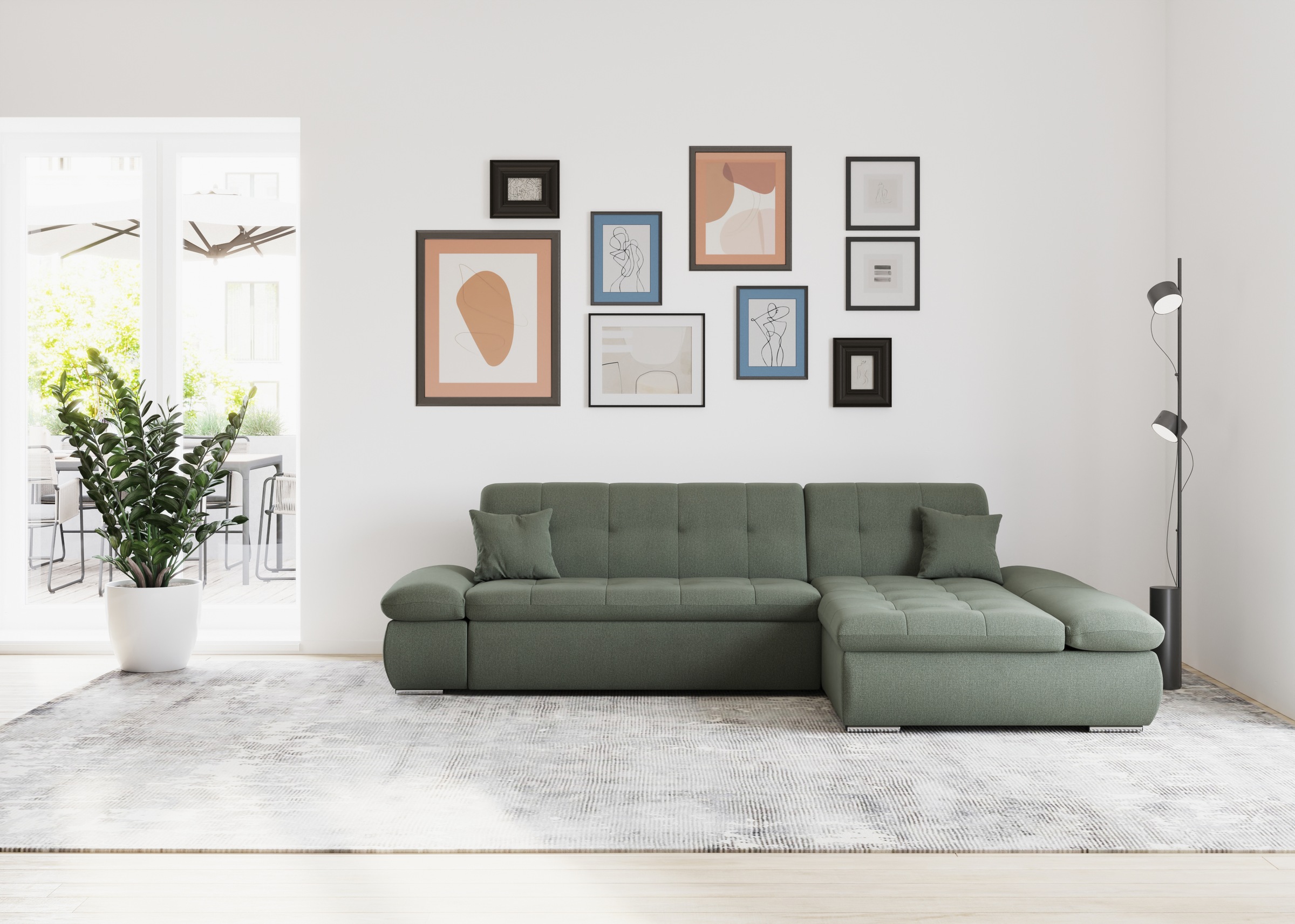 DOMO collection Ecksofa »Moric, L-Form, XXL-Sofa - Breite 300cm«, wahlweise günstig online kaufen