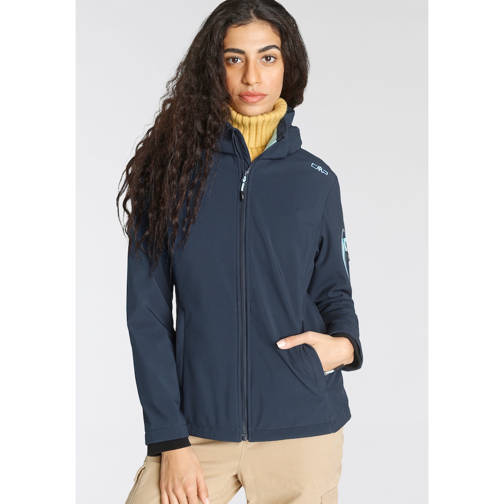 CMP Softshelljacke, mit Kapuze