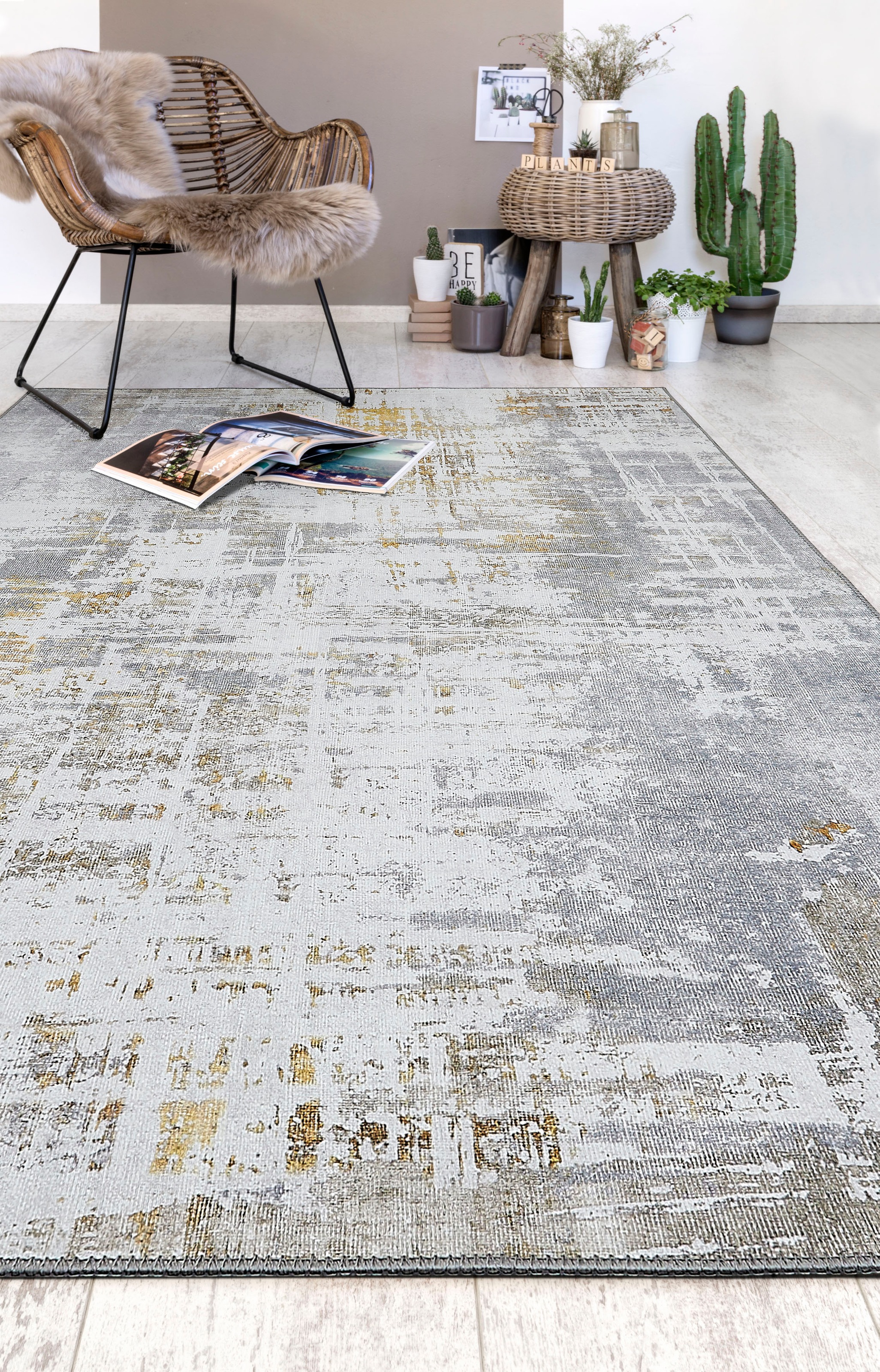 LUXOR living Teppich »Punto 1«, rechteckig, 5 mm Höhe, Kurzflor, bedruckt, modernes Design