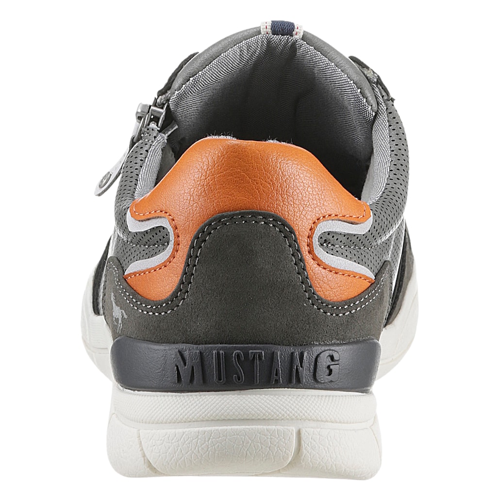 Mustang Shoes Sneaker, mit seitlichem Reißverschluss, Freizeitschuh, Halbschuh, Schnürschuh