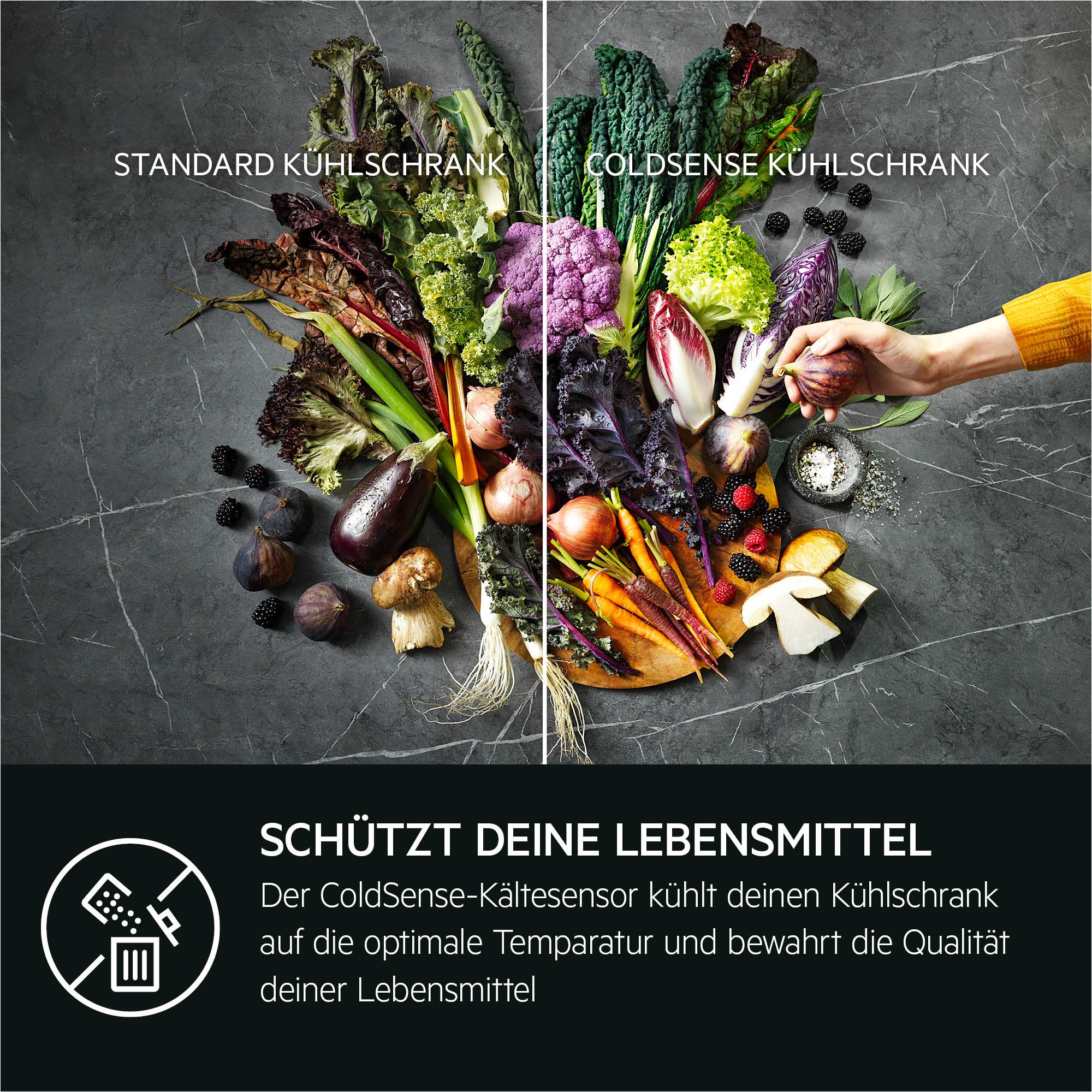 AEG Einbaukühlgefrierkombination 5000 »TSC5S183DF«, LowFrost: Erheblich weniger Eisbildung