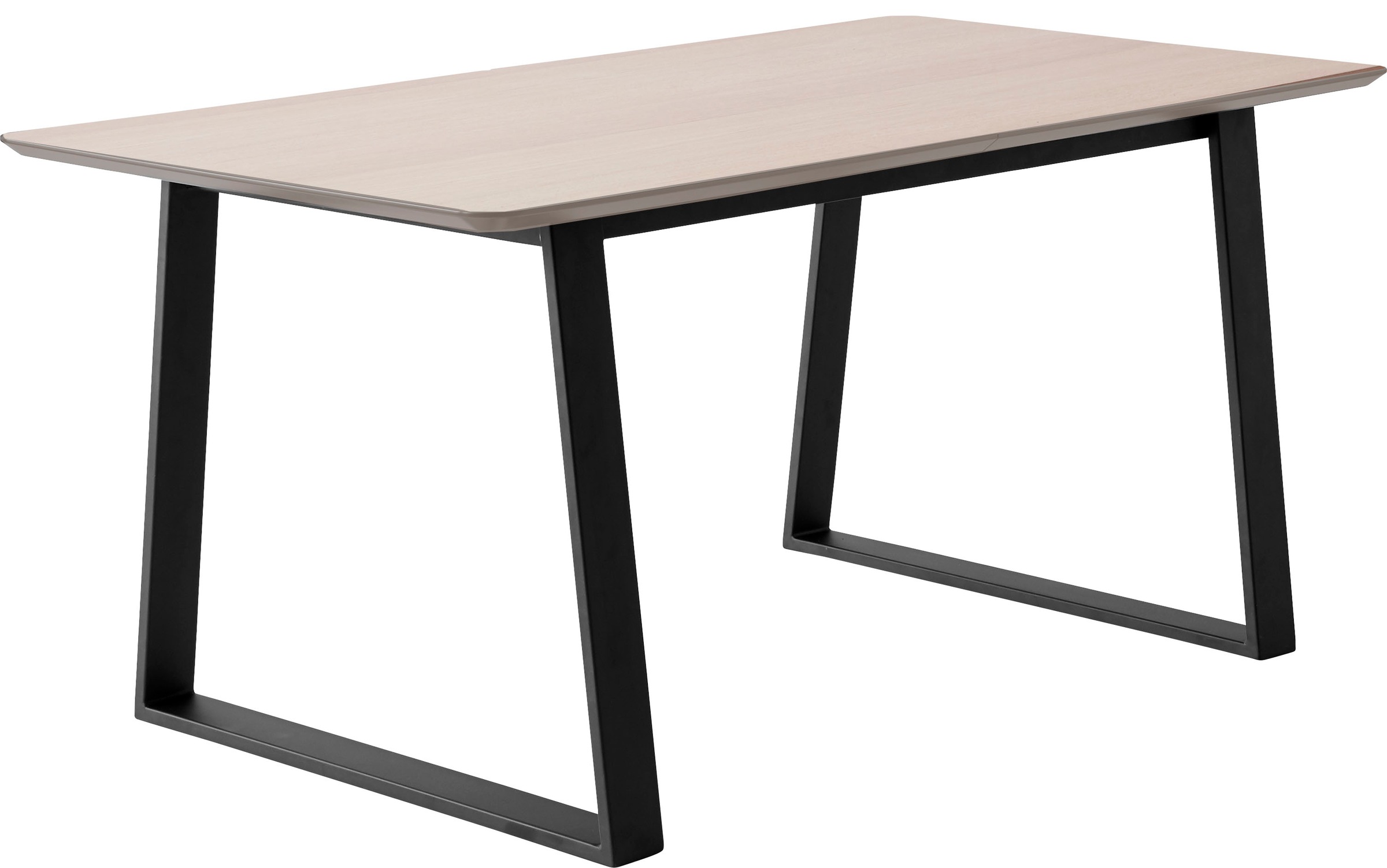 Hammel Furniture Esstisch »Meza Designtisch mit Auszugsfunktion und 2 Einlegeplatten«, abgerundete Tischplatte MDF, Trapez Metallgestell