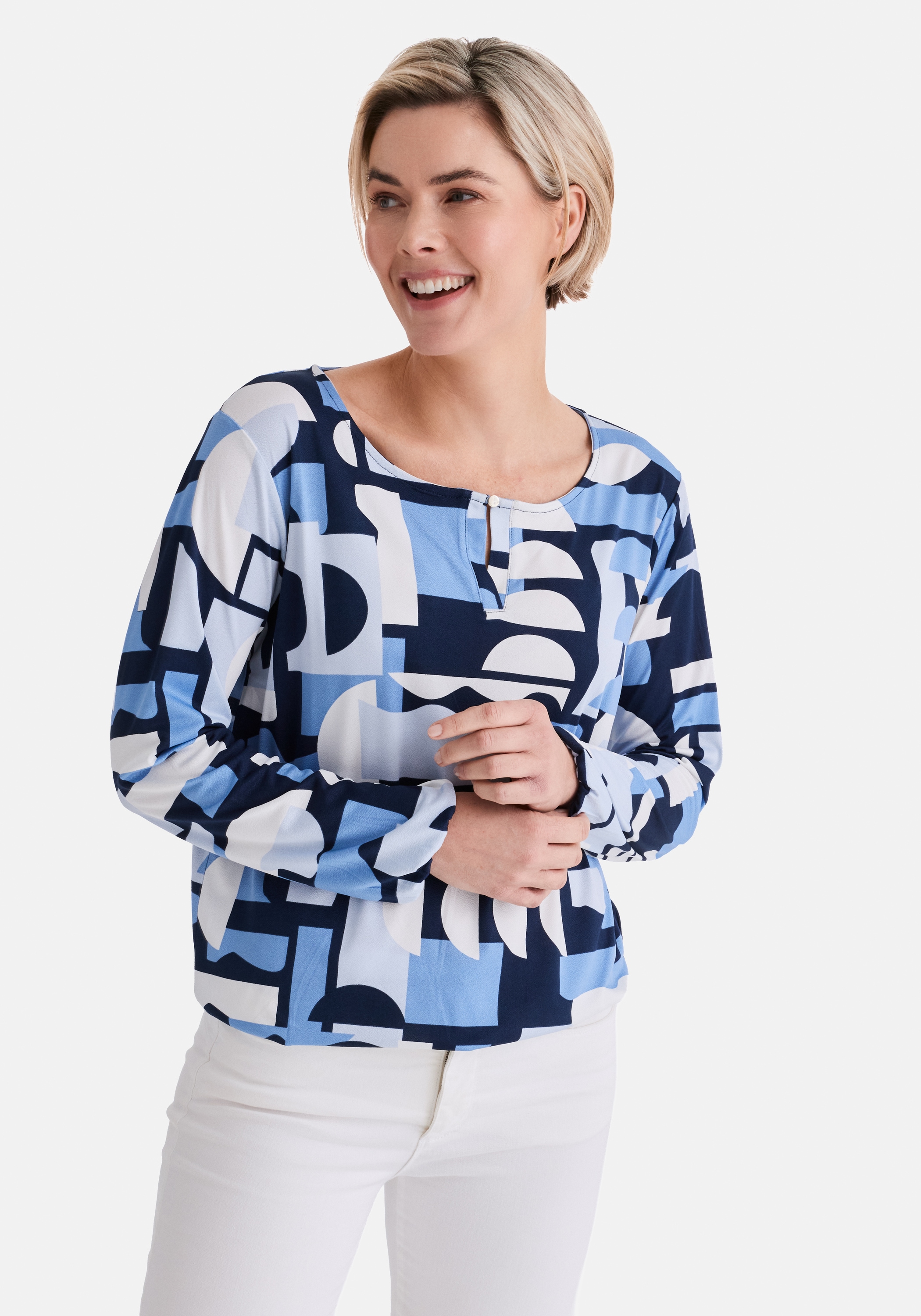 STOOKER WOMEN Langarmshirt »CALLA Print Langarmshirt« Regular Fit Blusen-Shirt mit grafischem Print für Damen