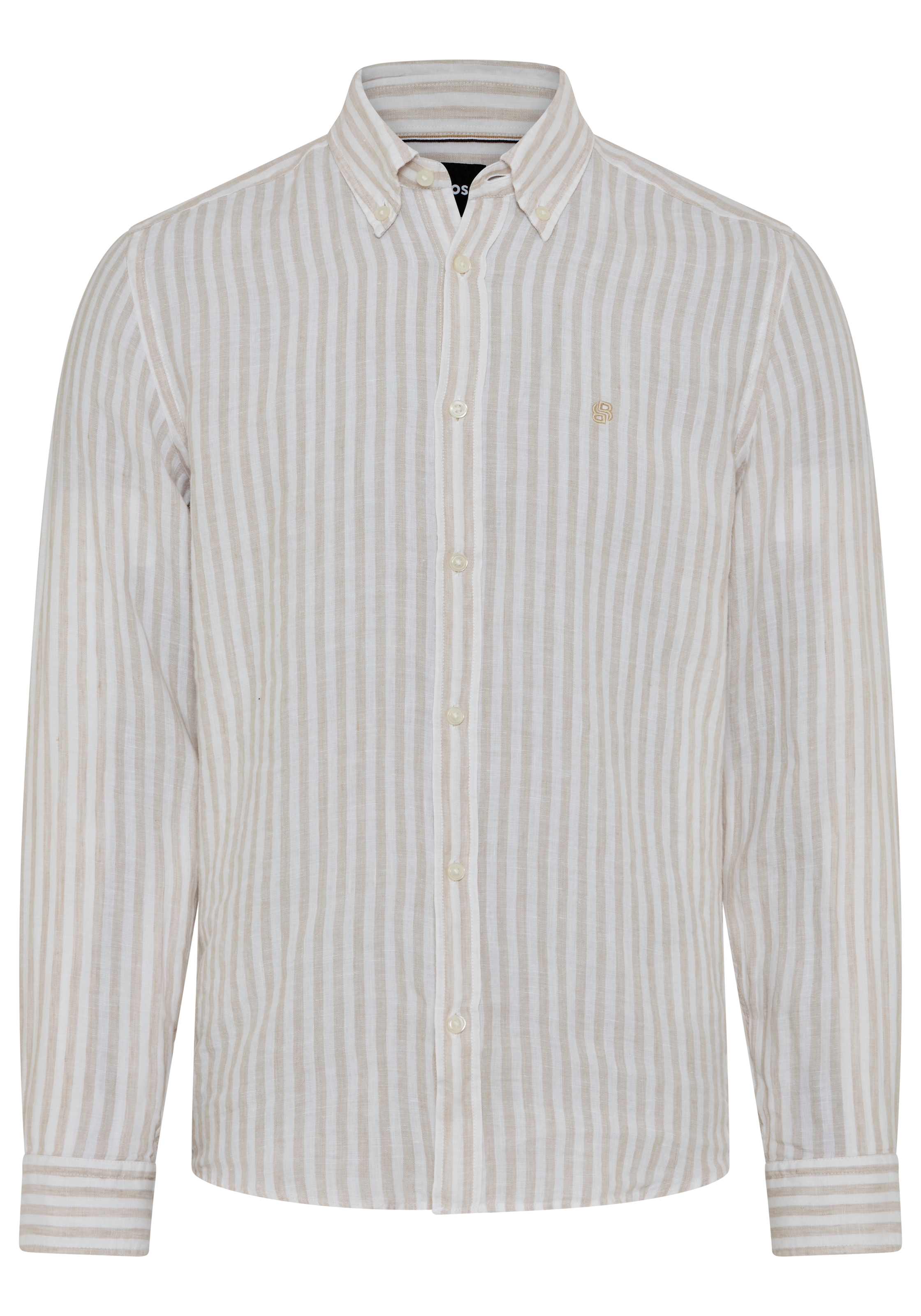 BOSS Leinenhemd »LIAM« 100% Leinen Premium Sommerhemd, Button-Down-Kragen, regular fit