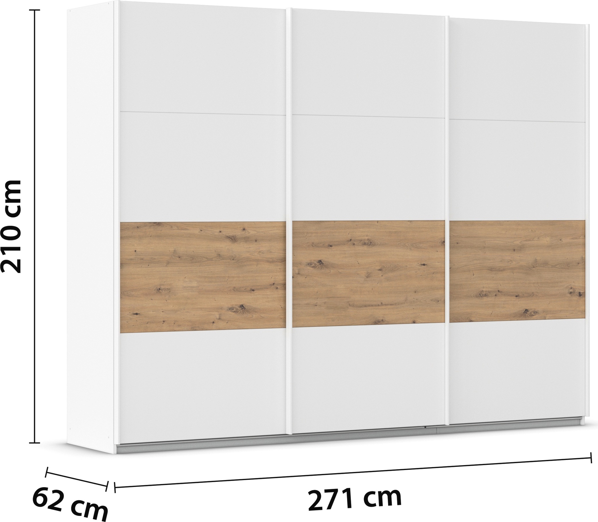 rauch Schwebetürenschrank »Schwebetürenschrank Kleiderschrank Schrank Garderobe CORTONA«, inkl. Inneneinteilung, 2 Stoffboxen und zusätzlichen Einlegeböden