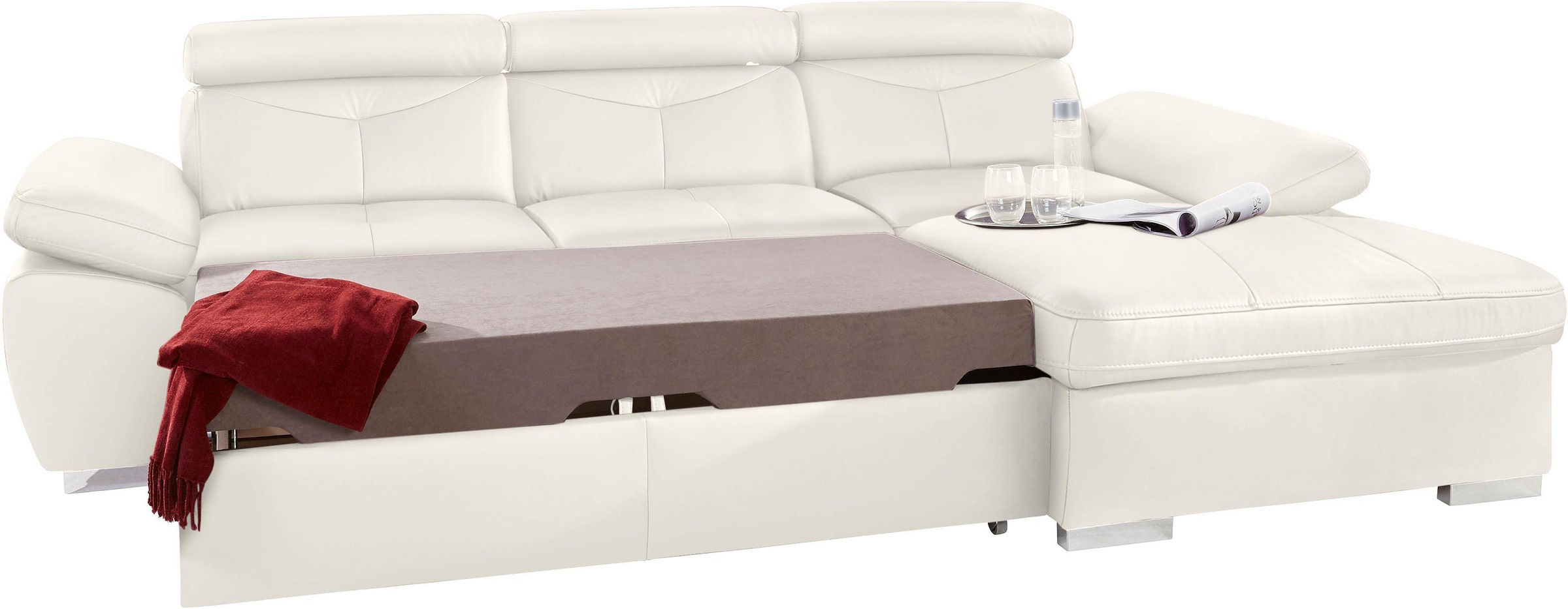 exxpo - sofa fashion Ecksofa »Spring, super bequem, mit Armteil- und Kopfte günstig online kaufen
