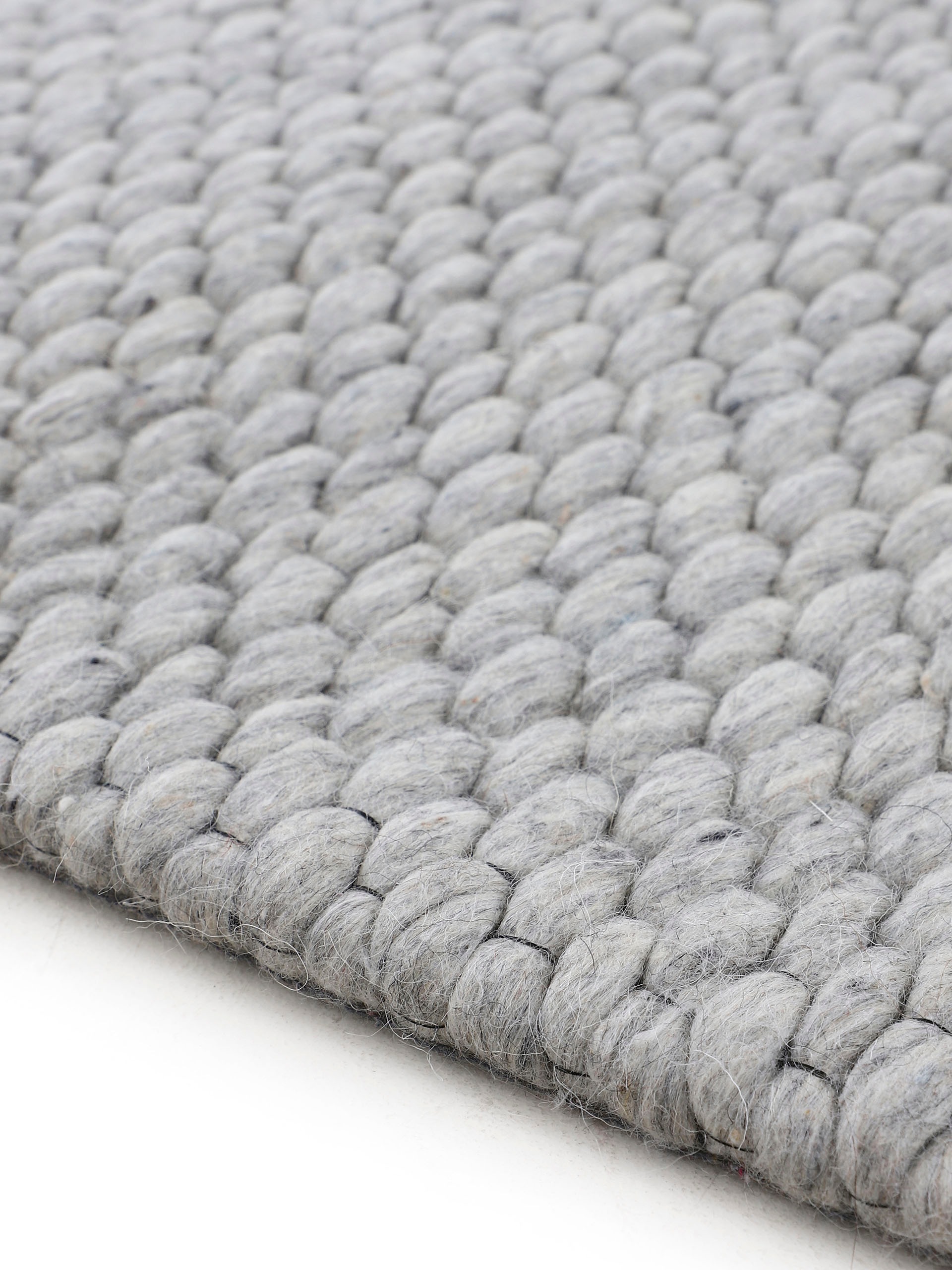 carpetfine Wollteppich »Sina,  auch als Läufer«, rechteckig, 14 mm Höhe, Handweb Teppich, reine Wolle, meliert, handgewebt, weich & kuschelig