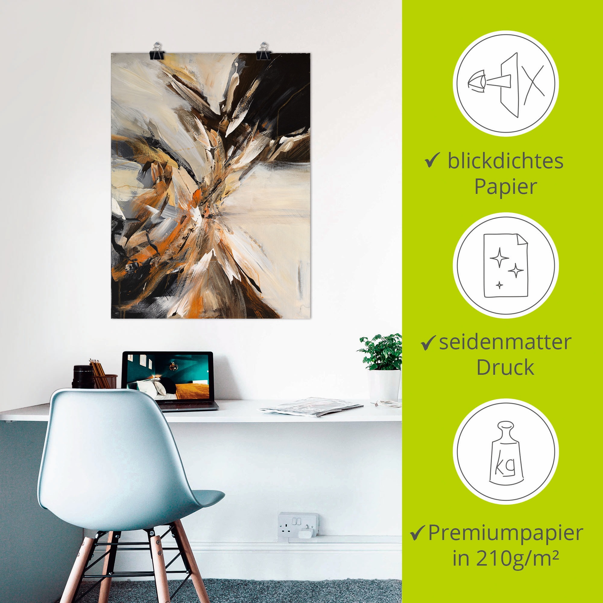 Artland Wandbild »Abstrakt IV«, Gegenstandslos, (1 St.), als Leinwandbild, Poster in verschied. Größen