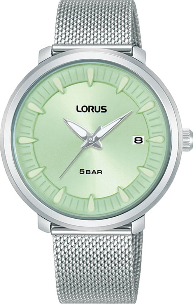 LORUS Quarzuhr Armbanduhr, Damenuhr, Edelstahlarmband, analog, Tag