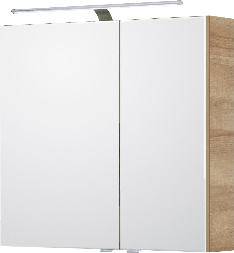 Saphir Badmöbel-Set »6005 Sprint 2-teilig, Keramik-Waschtisch mit LED-Spiegelschrank«, (2 St.), Waschplatz 82 cm breit, inkl. Türdämpfer, 2 Türen, 2 Schubladen