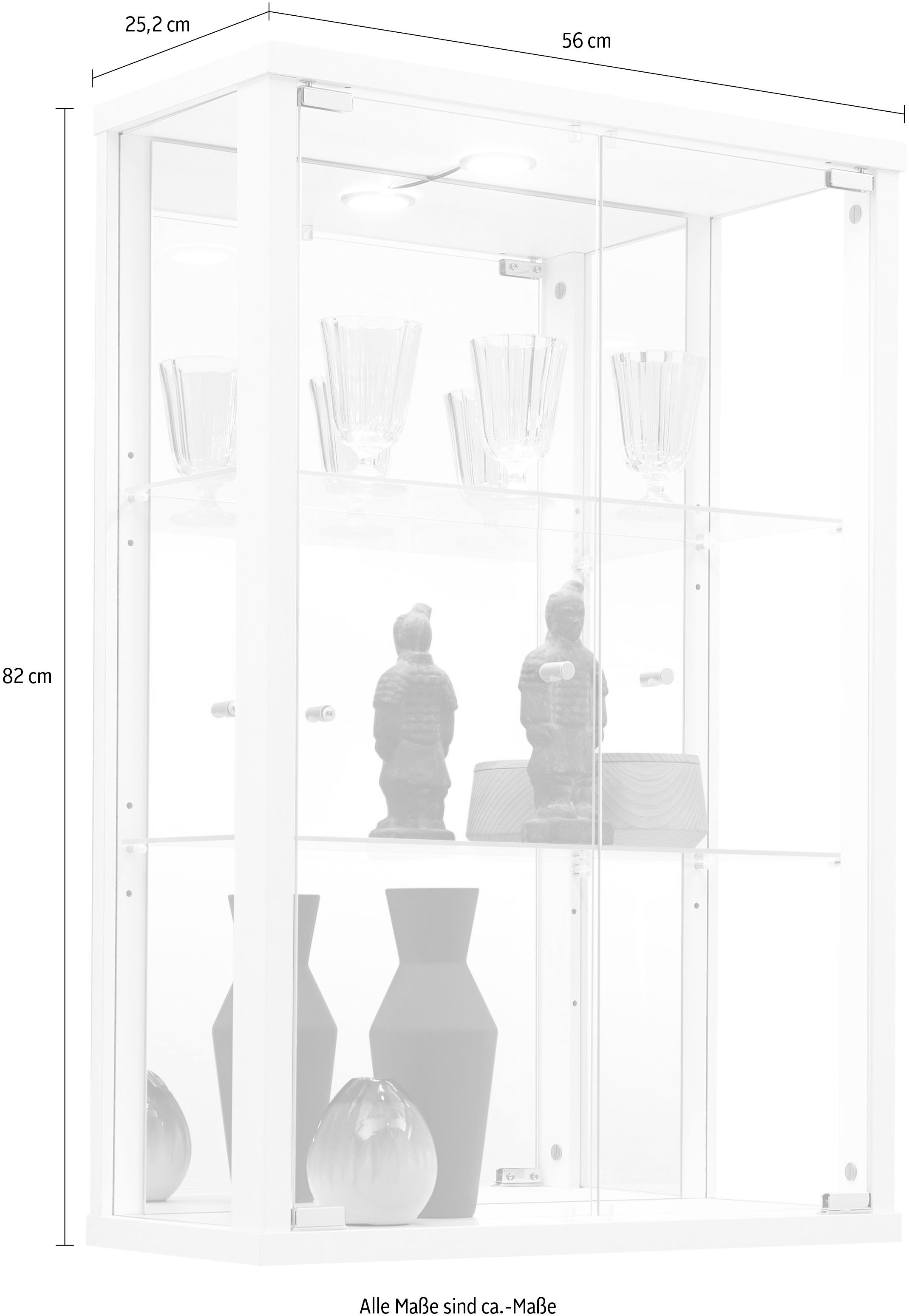 fif möbel Vitrine »OPTIMA«, Hängevitrine/Glasvitrine 2x Glastür,perfekt für Sammler,Sammlervitrine