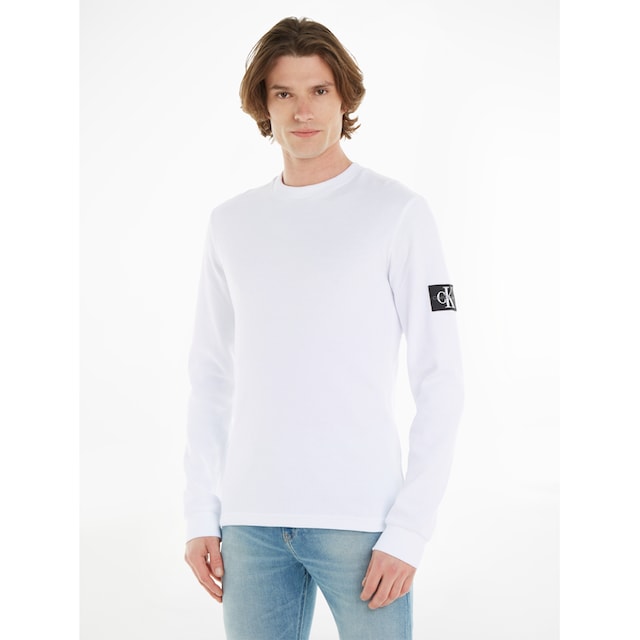Klein Calvin Jeans Langarmshirt »BADGE Logopatch bestellen WAFFLE LS mit TEE«,