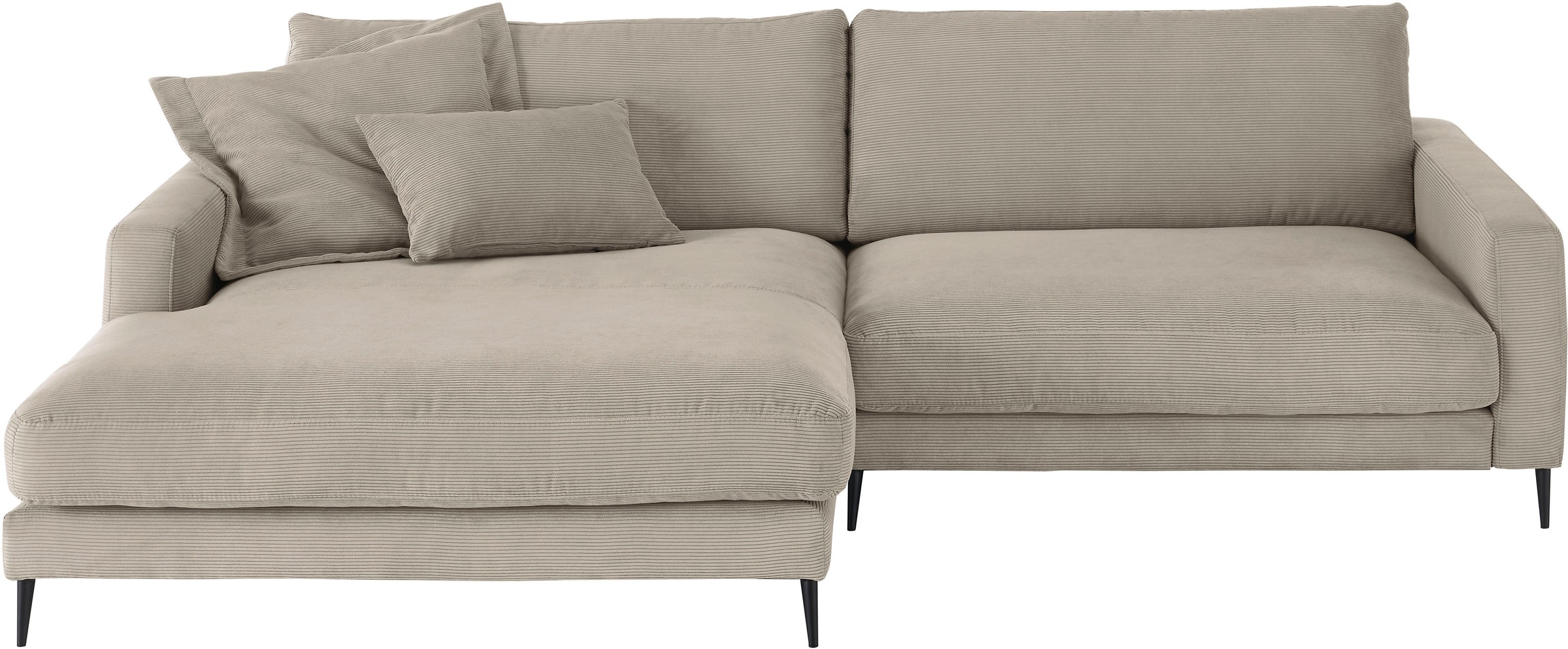 Home affaire Ecksofa »Downtown, B/T/H: 272/190/84 cm L-Form« weicher Sitzko günstig online kaufen