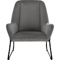 andas Sessel »Casero«, mit einem schönen pflegeleichtem Samtvelours Bezug und schwarzen Metallbeinen, Sitzhöhe 42 cm