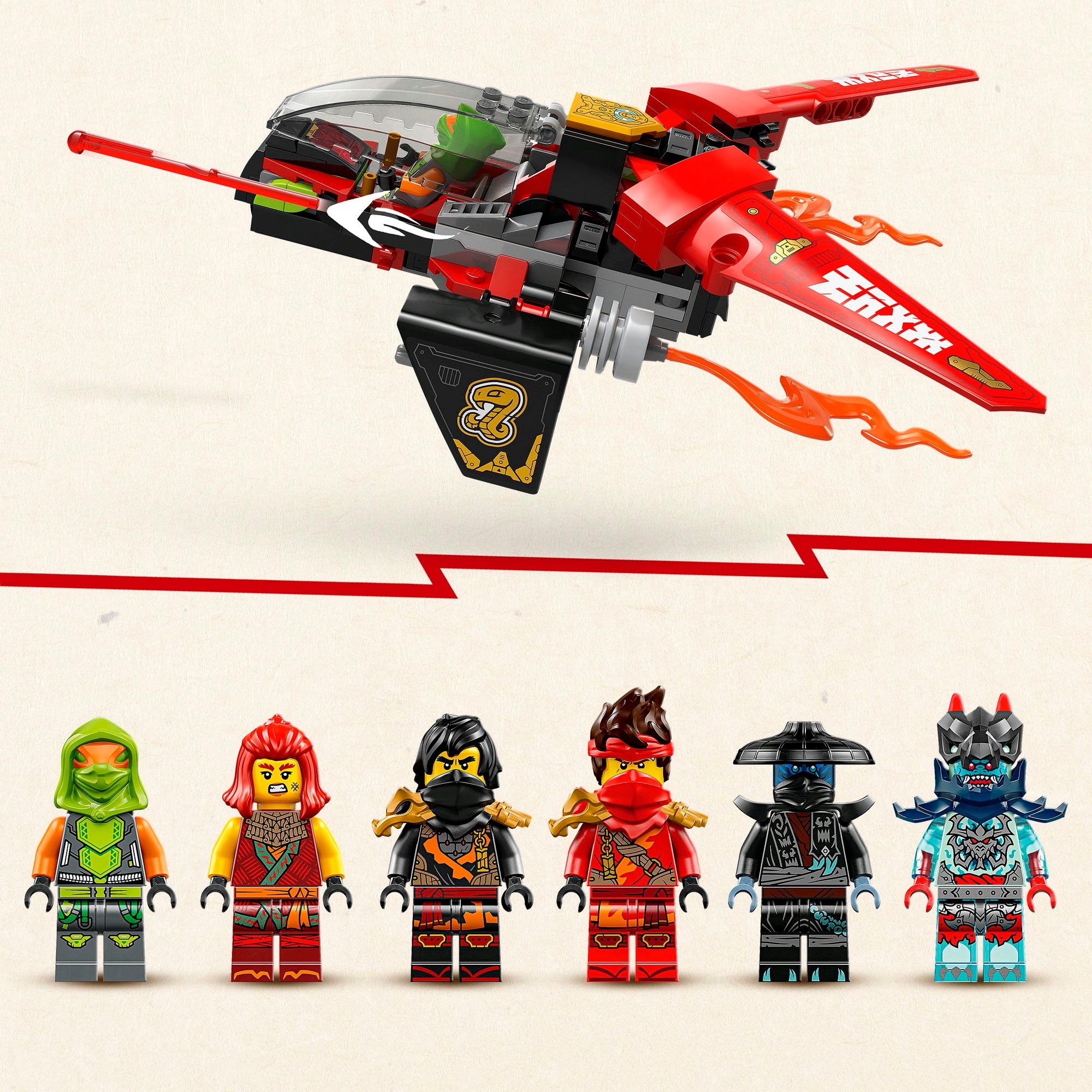 LEGO® Konstruktionsspielsteine »Ninja-Actionflitzer (71844), LEGO Ninjago«, (561 St.), Made in Europe