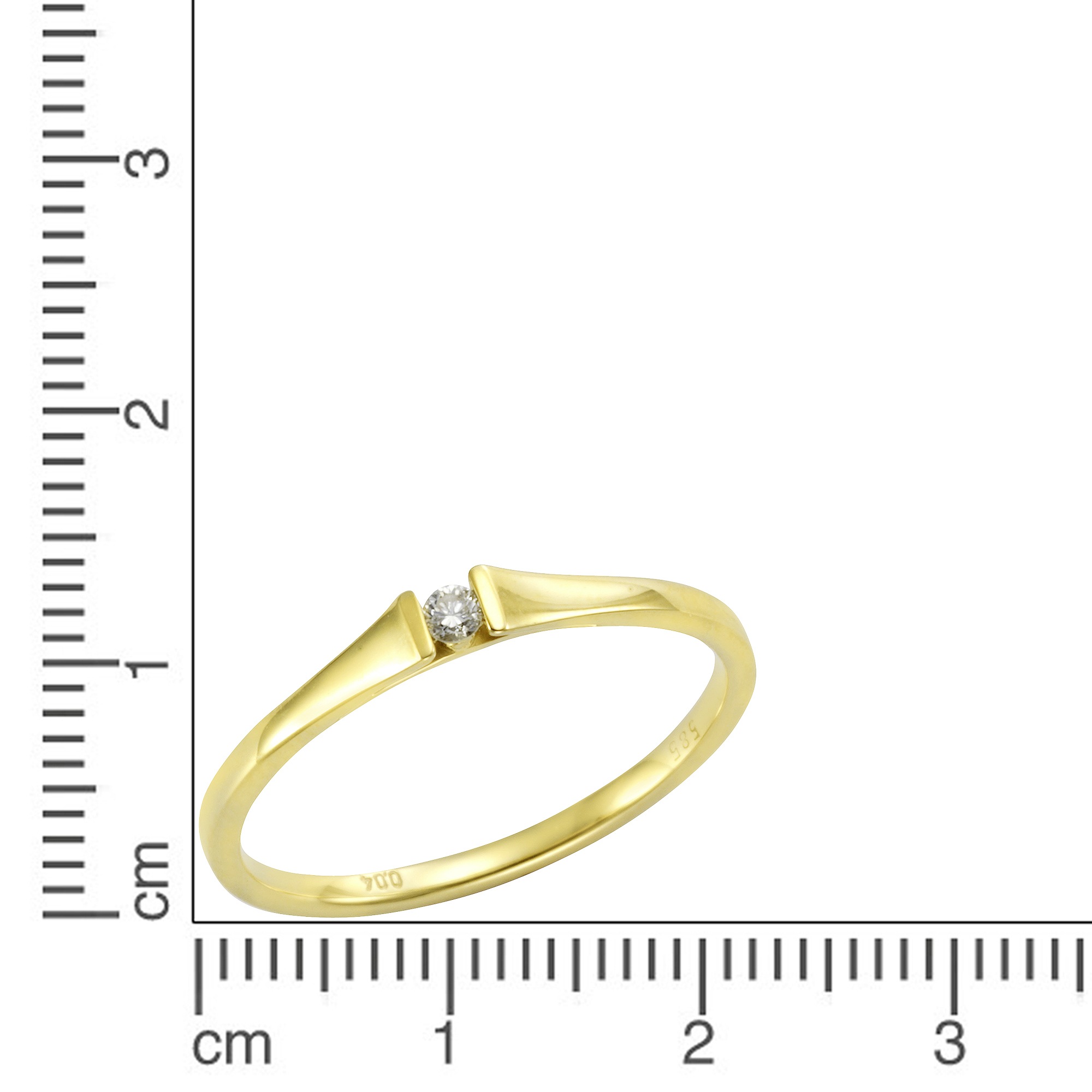 Orolino Fingerring »Gold 585 mit Brillant 0,04ct.«