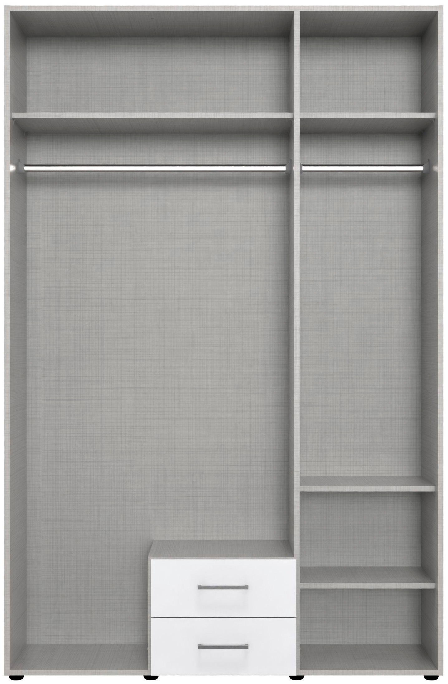 Wimex Drehtürenschrank »Mugano, 135 oder 180cm breit, 208 oder 236cm hoch, Made in Germany«, (mit langen oder kurzen Griffen aus Metall), wahlweise mit oder ohne Spiegel, mit Schubladen