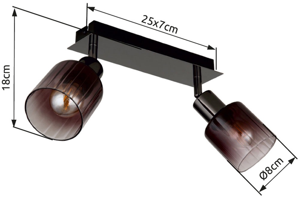 GLOBO LIGHTING Deckenstrahler »SATELLA« E14 1 Stk. Spot Deckenspot Flur Schlafzimmer Wohnzimmer
