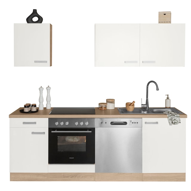 OPTIFIT Küchenzeile »Leer«, Breite 210 cm, mit Hanseatic-E-Geräten online  kaufen