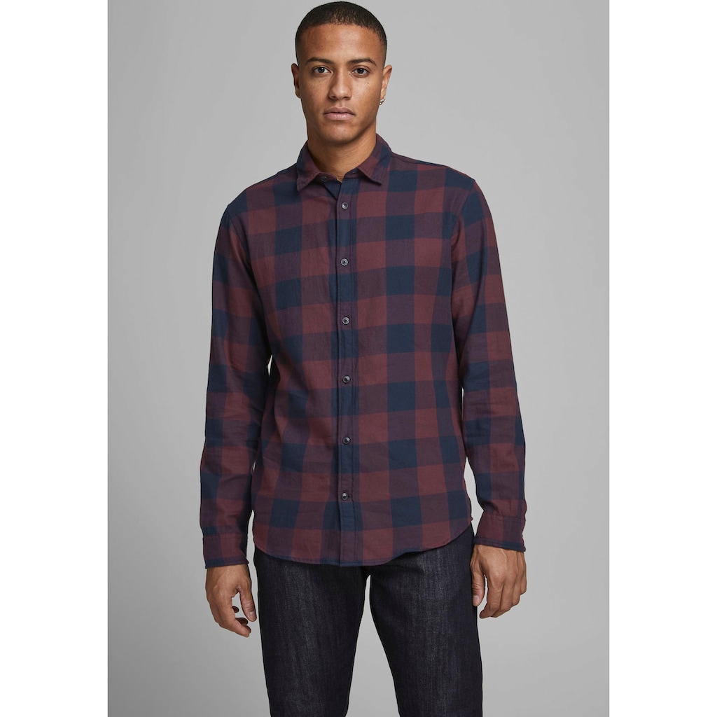 Jack & Jones Karohemd »JJ JJEGINGHAM TWILL SHIRT L/«