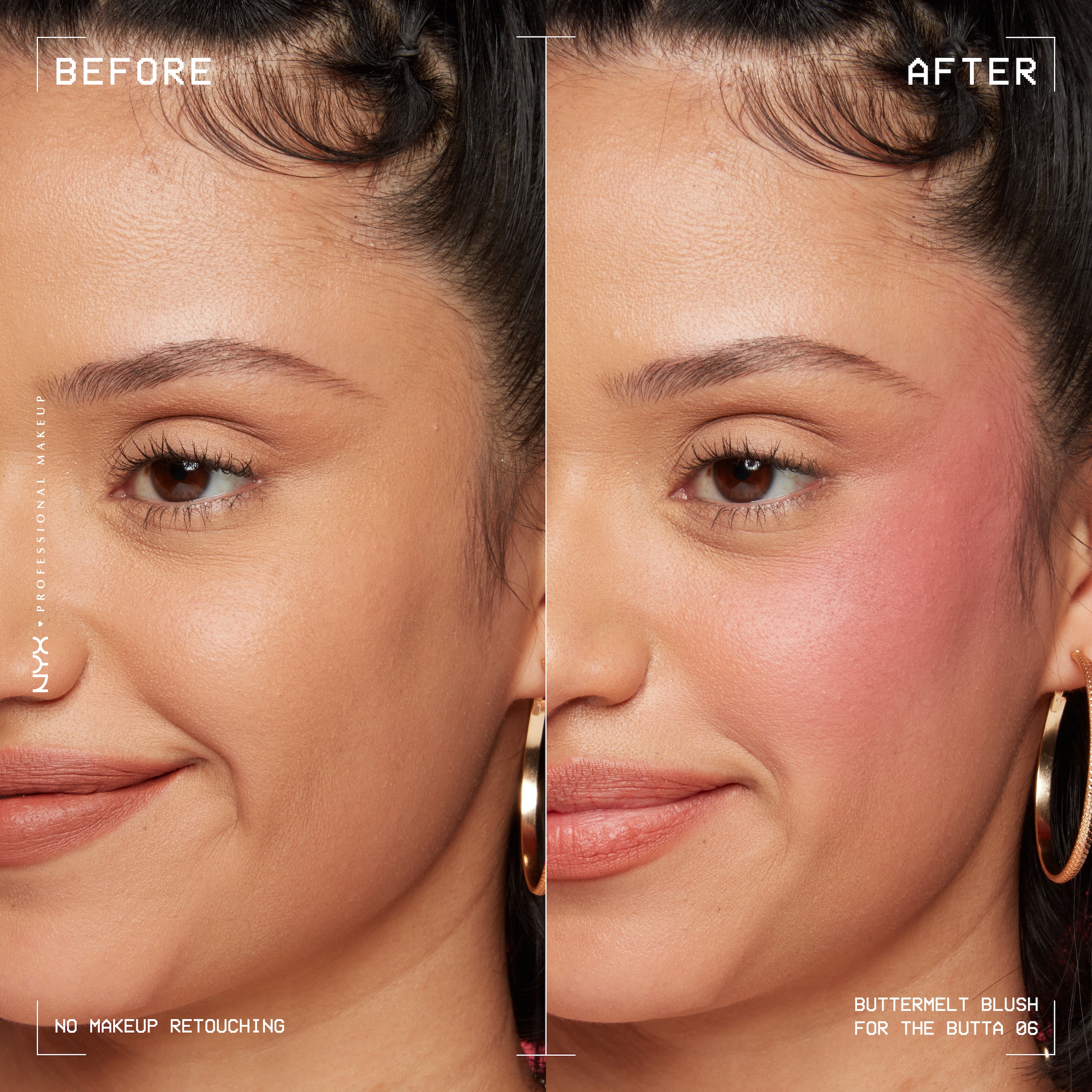 NYX Rouge »Makeup Buttermelt Blush«, Cremige, leichte Textur, variable Deckkraft, pflegende Formel.