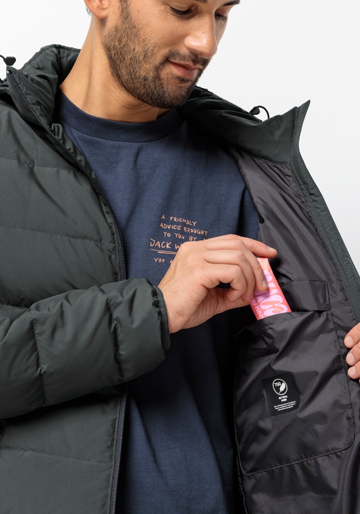 Jack Wolfskin Daunenjacke »COLONIUS JKT M RDS«, mit Kapuze