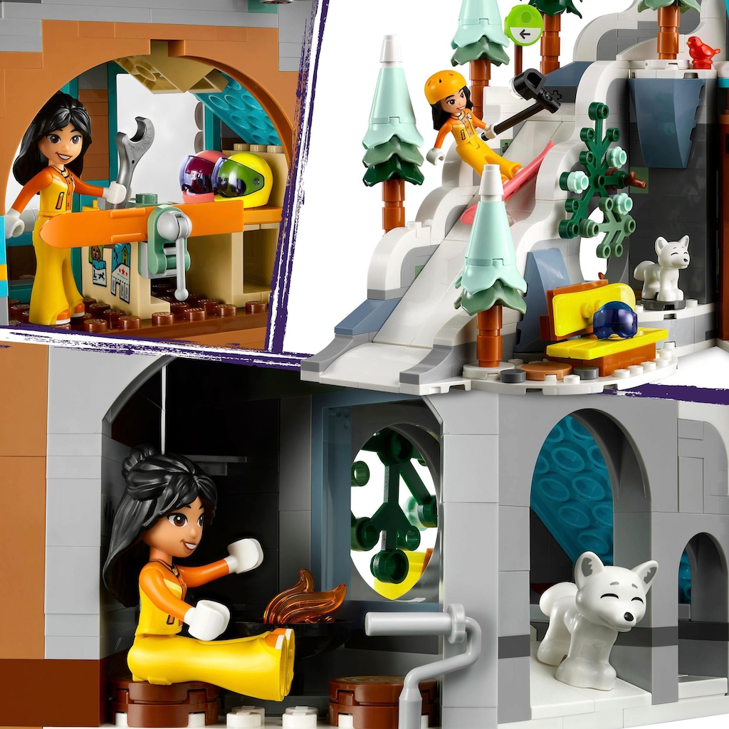 LEGO® Konstruktionsspielsteine »Skipiste und Café (41756), LEGO® Friends«, (980 St.)