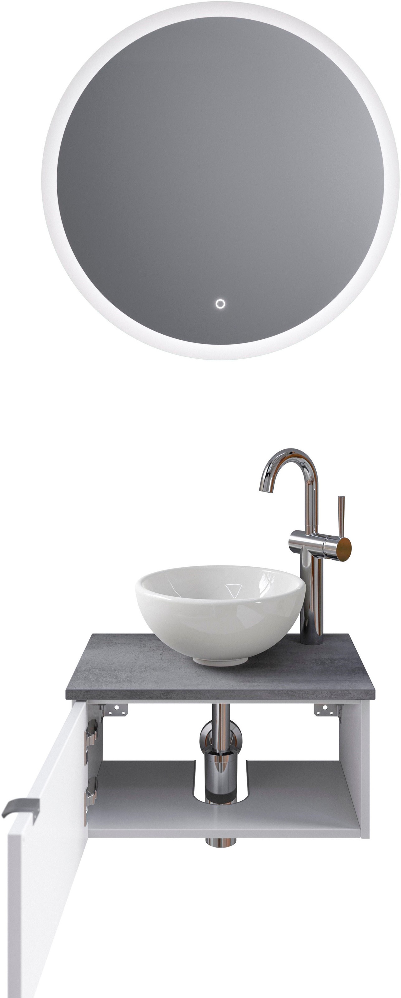 Saphir Badmöbel-Set »Serie 6915« 4 Stk. tlg. Gäste-Bad, mit LED-Spiegel und günstig online kaufen