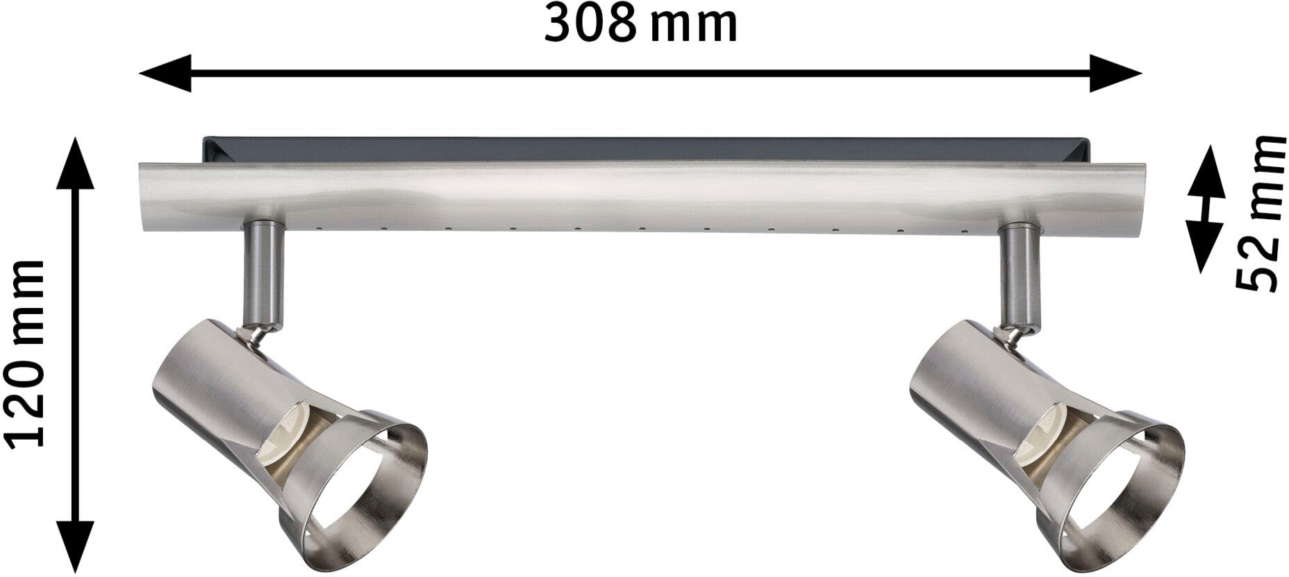 Paulmann LED Deckenleuchte »Teja«, 2 flammig, Leuchtmittel GU10 | ohne Leuchtmittel, GU10