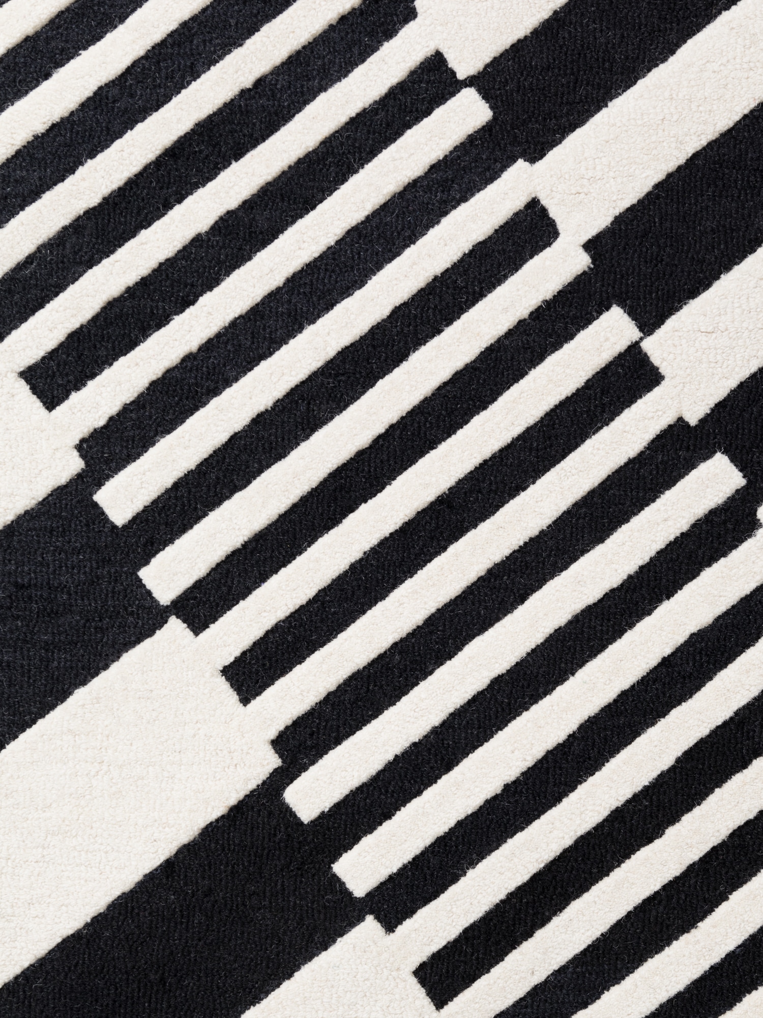 ELLE DECORATION Wollteppich »Flux« rechteckig 12 mm Höhe Wolle, Natur, Wohnzimmer, Schlafzimmer, Modern, Geometrisch, Streifen