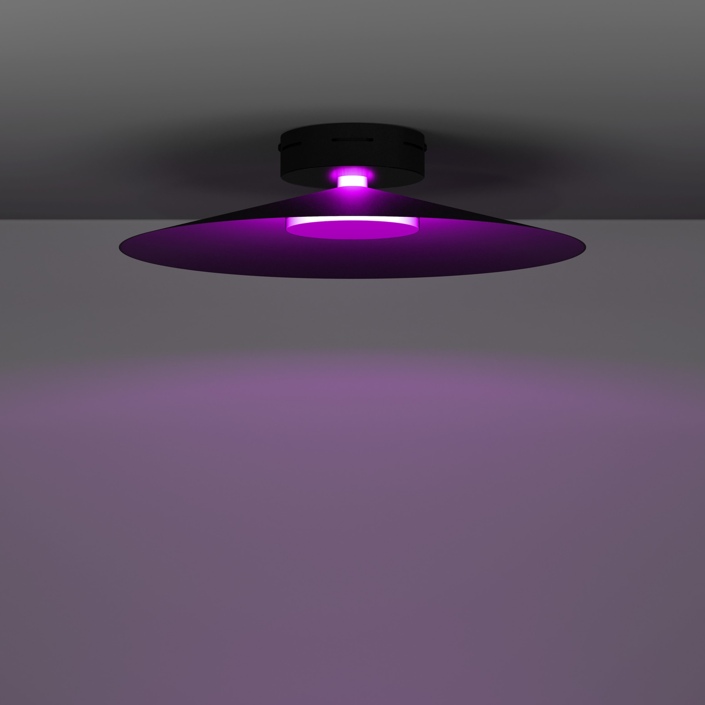 EGLO LED Deckenleuchte »CONOMAVILLA-Z Deckenlampe - Stahl - LED - 15,5W - IP20« LED-Modul 1 Stk. Kaltweiß | Neutralweiß | RGB | Warmweiß Wohzimmerlampe, Esszimmerlampe, Flur, Schlafzimmer, H11 x Ø45 cm